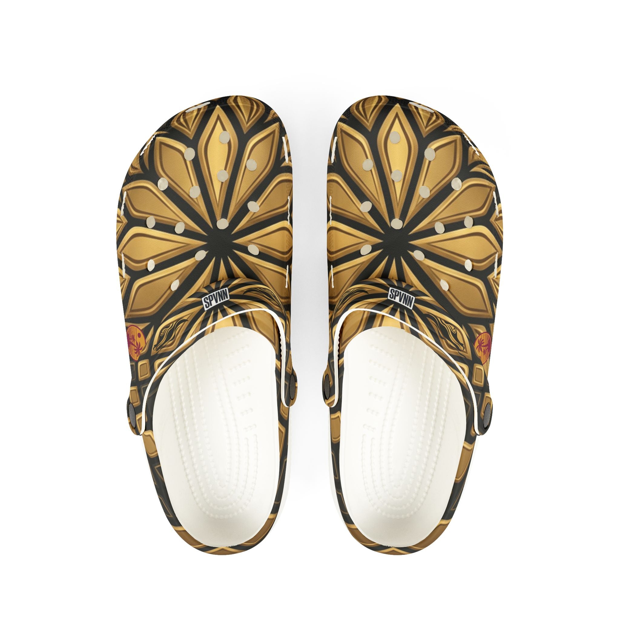 SPVNN Gold Mandala Clog — Comfortable EVA Foam Slip-On Shoes