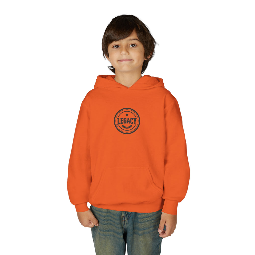 Youth Hoodie – 'Legacy' Vintage Circle Logo Sweatshirt