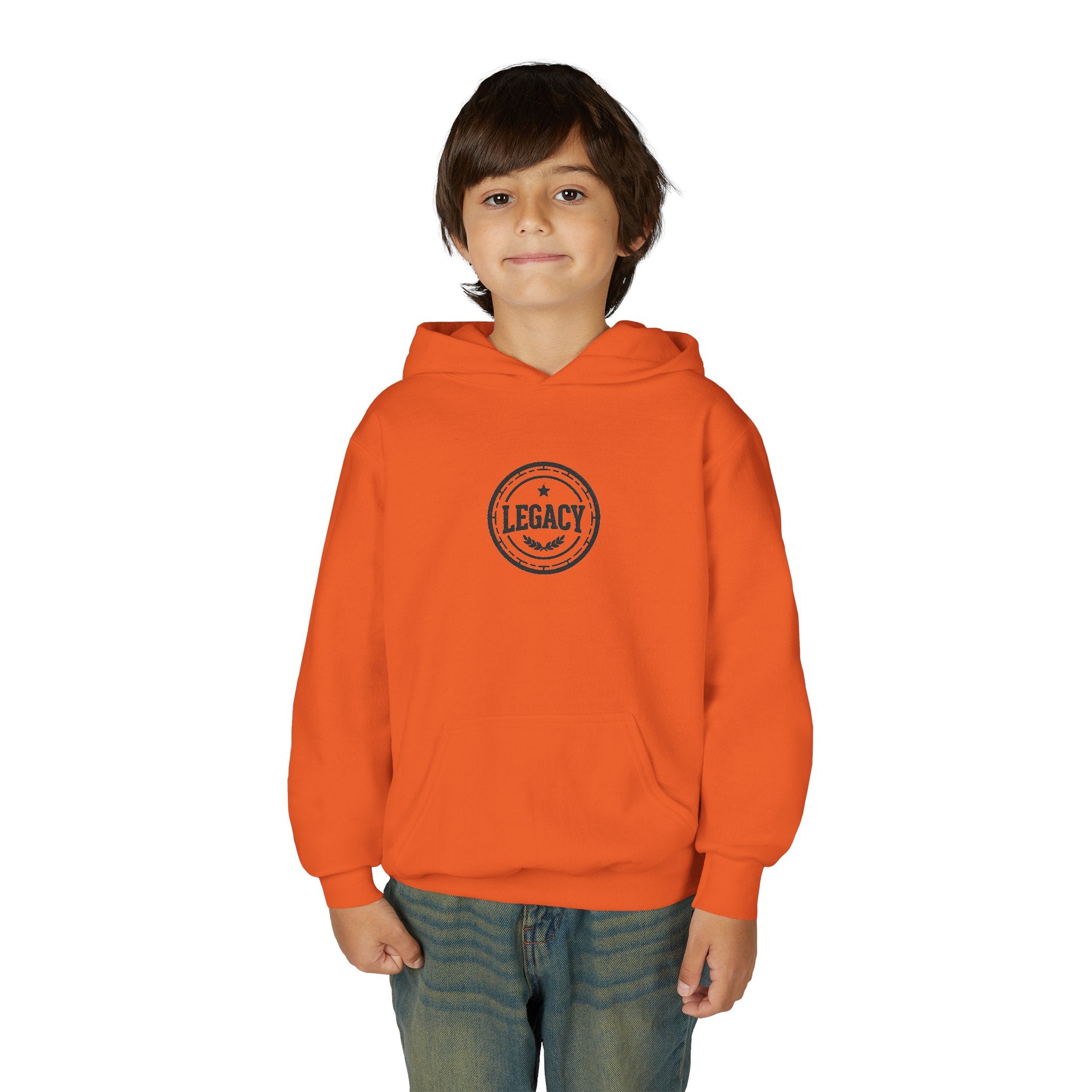 Youth Hoodie – 'Legacy' Vintage Circle Logo Sweatshirt