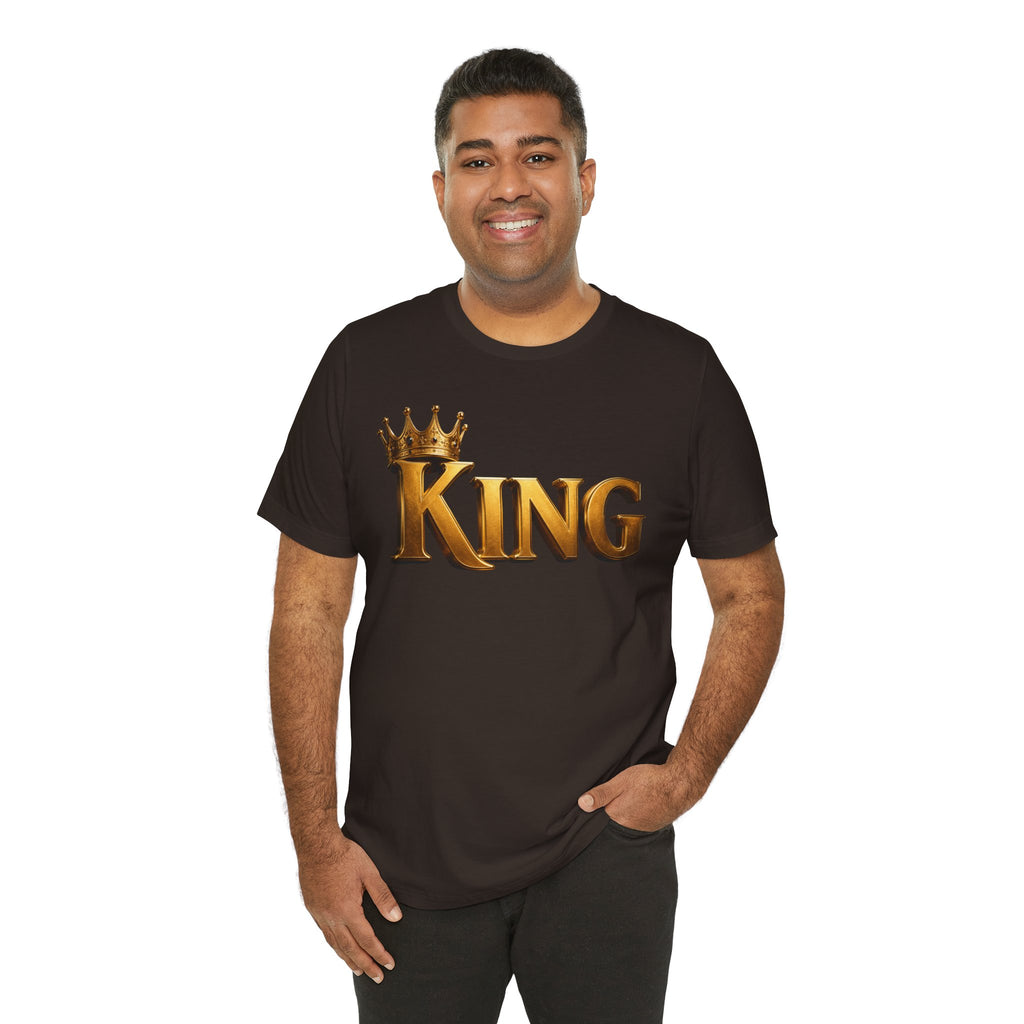 King Graphic Tee — Gold Crown Shirt for Men & Fathers