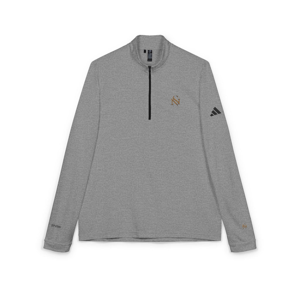 Embroidered Quarter-Zip Pullover — White adidas Performance Top