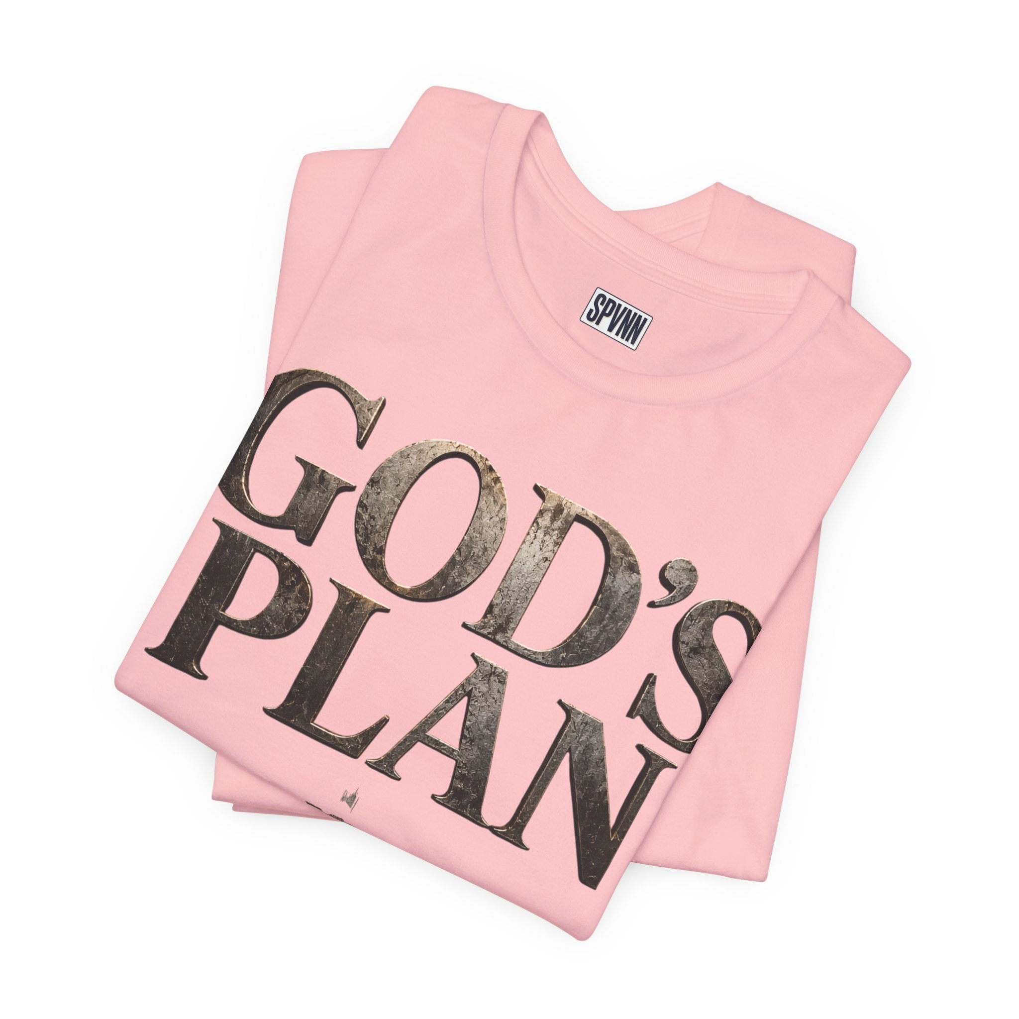 Faith Tee — "God's Plan" Front / "Faith Over Fear" Back Christian Inspirational T-Shirt