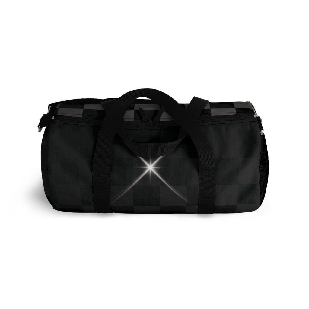 Black Checkerboard Duffel Bag