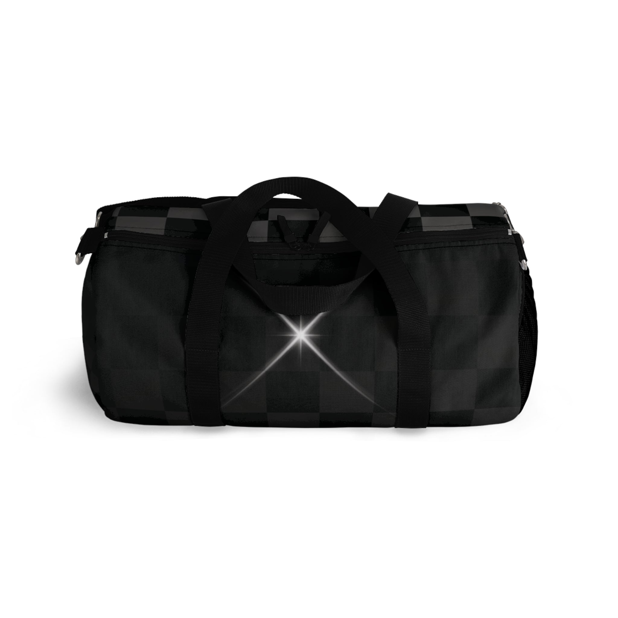 Black Checkerboard Duffel Bag