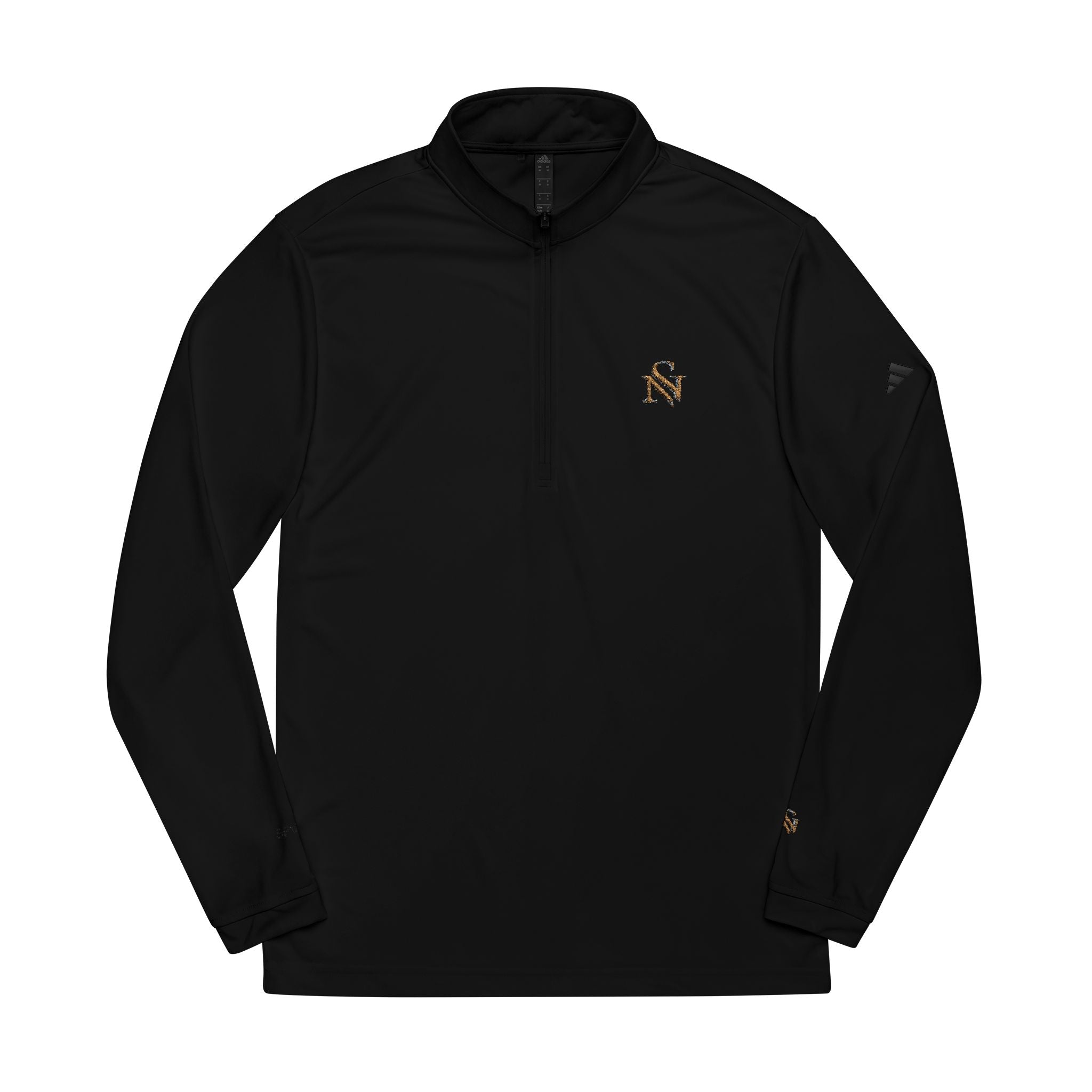Embroidered Quarter-Zip Pullover — White adidas Performance Top