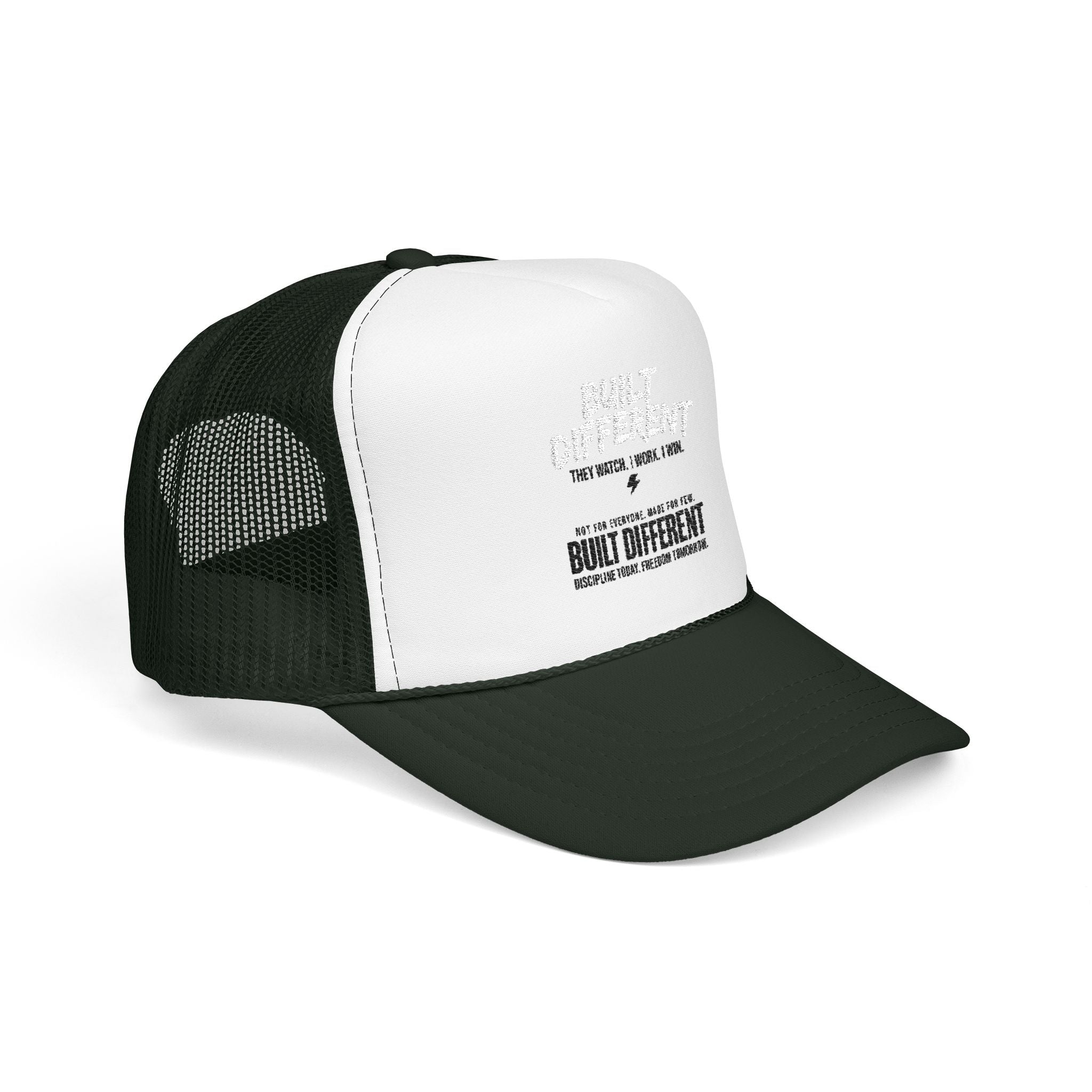 Trucker Hat — "Built Different" Foam Mesh Cap