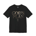 Faith Tee — "God's Plan" Front / "Faith Over Fear" Back Christian Inspirational T-Shirt