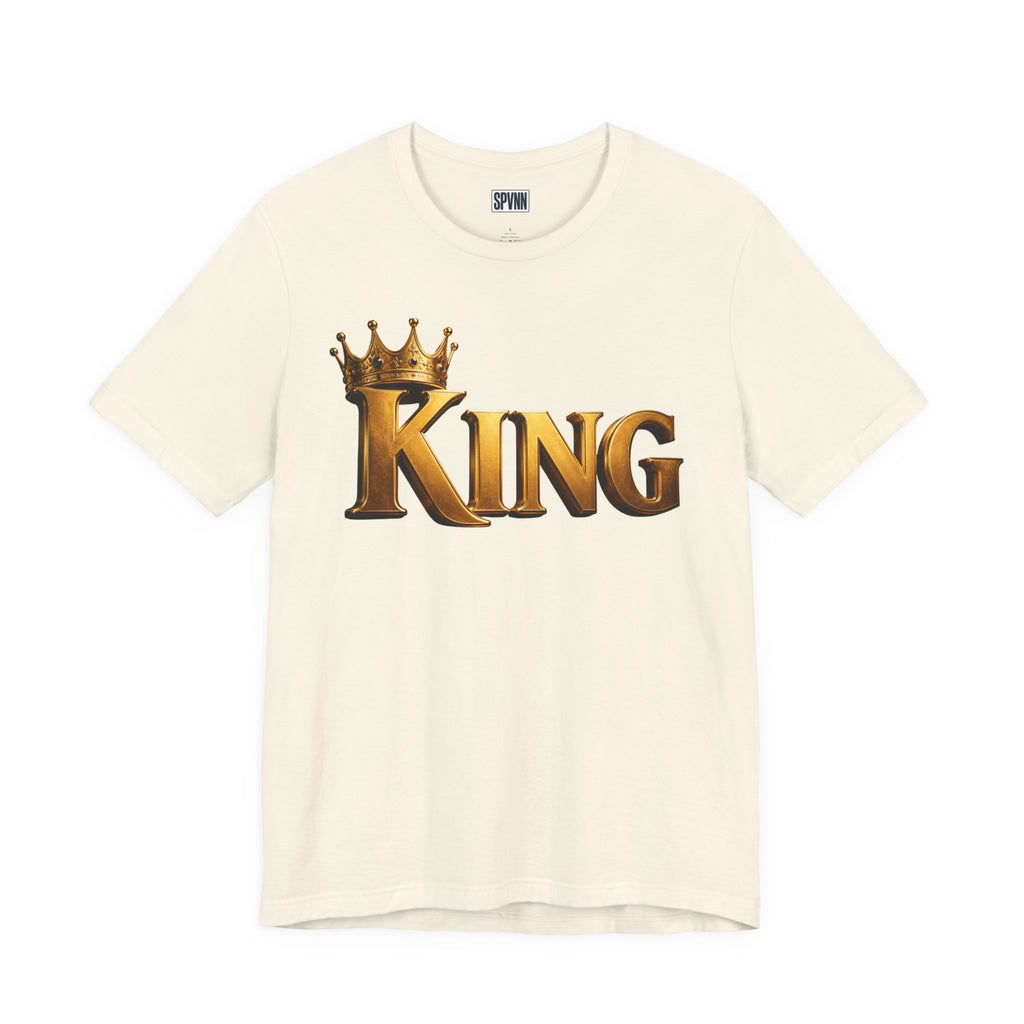 King Graphic Tee — Gold Crown Shirt for Men & Fathers