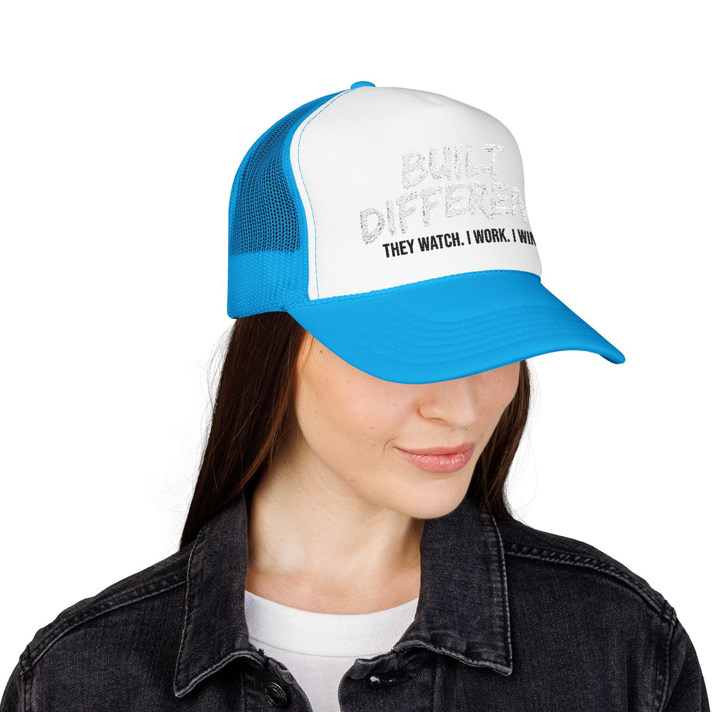 Trucker Hat — "Built Different" Foam Mesh Cap