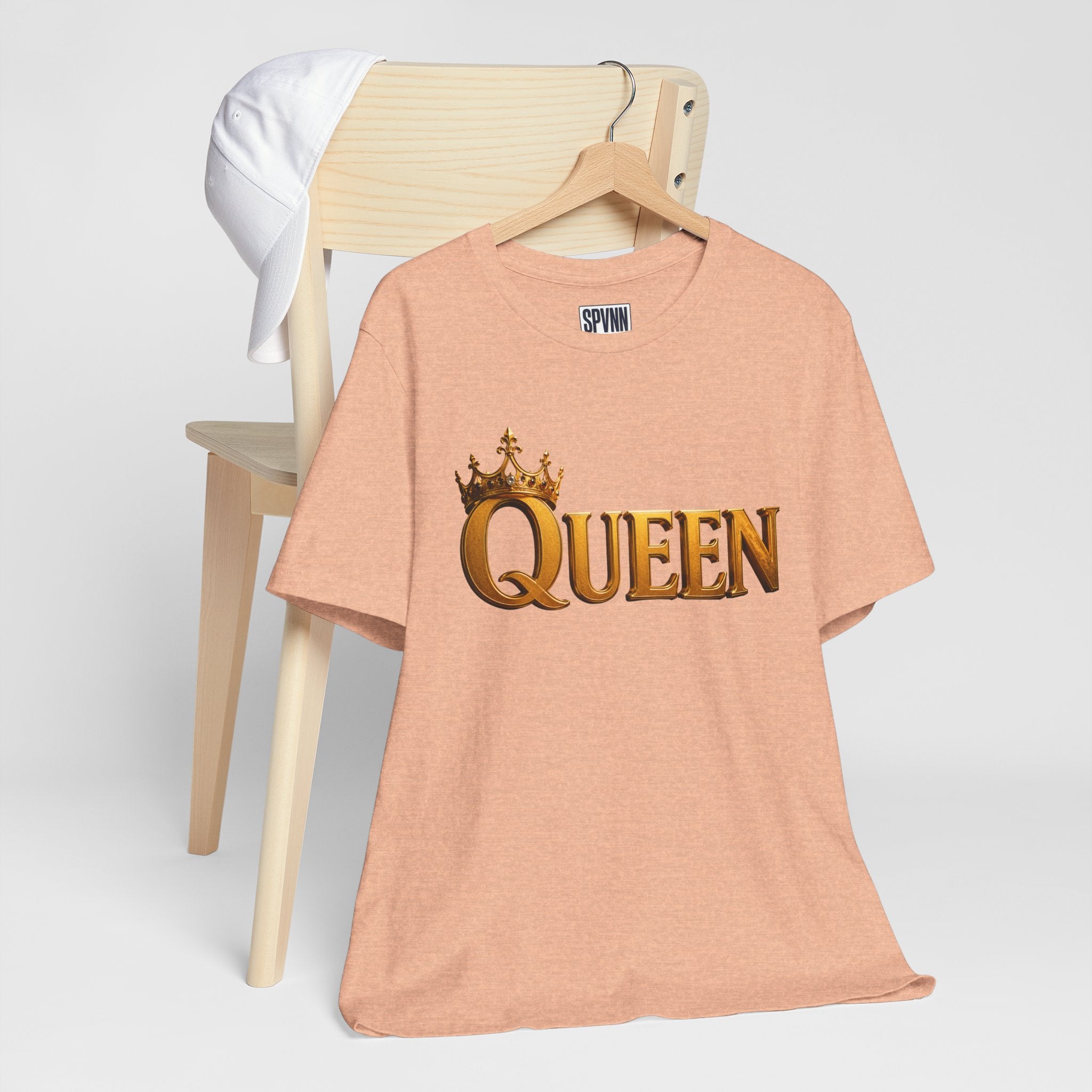 Queen Crown T-Shirt — Gold Royalty Graphic Tee