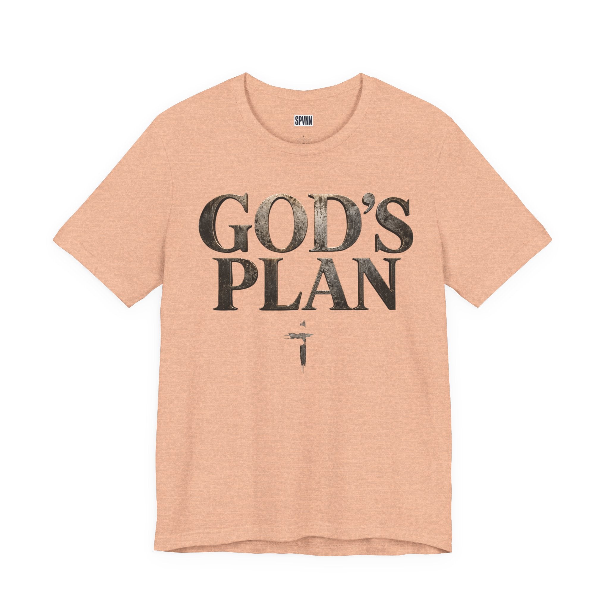 Faith Tee — "God's Plan" Front / "Faith Over Fear" Back Christian Inspirational T-Shirt