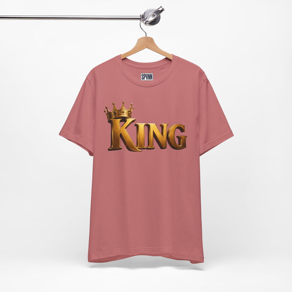 King Graphic Tee — Gold Crown Shirt for Men & Fathers