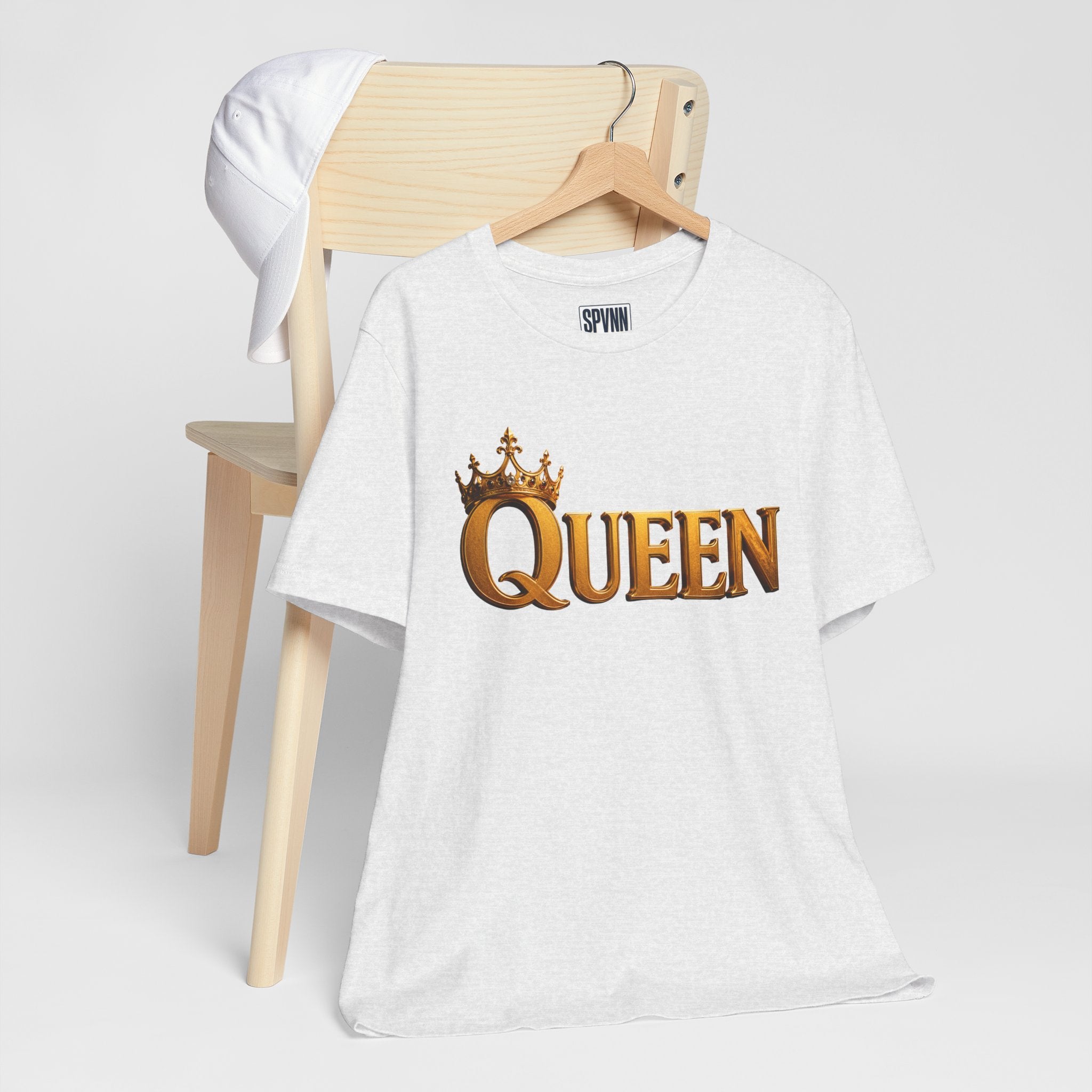 Queen Crown T-Shirt — Gold Royalty Graphic Tee
