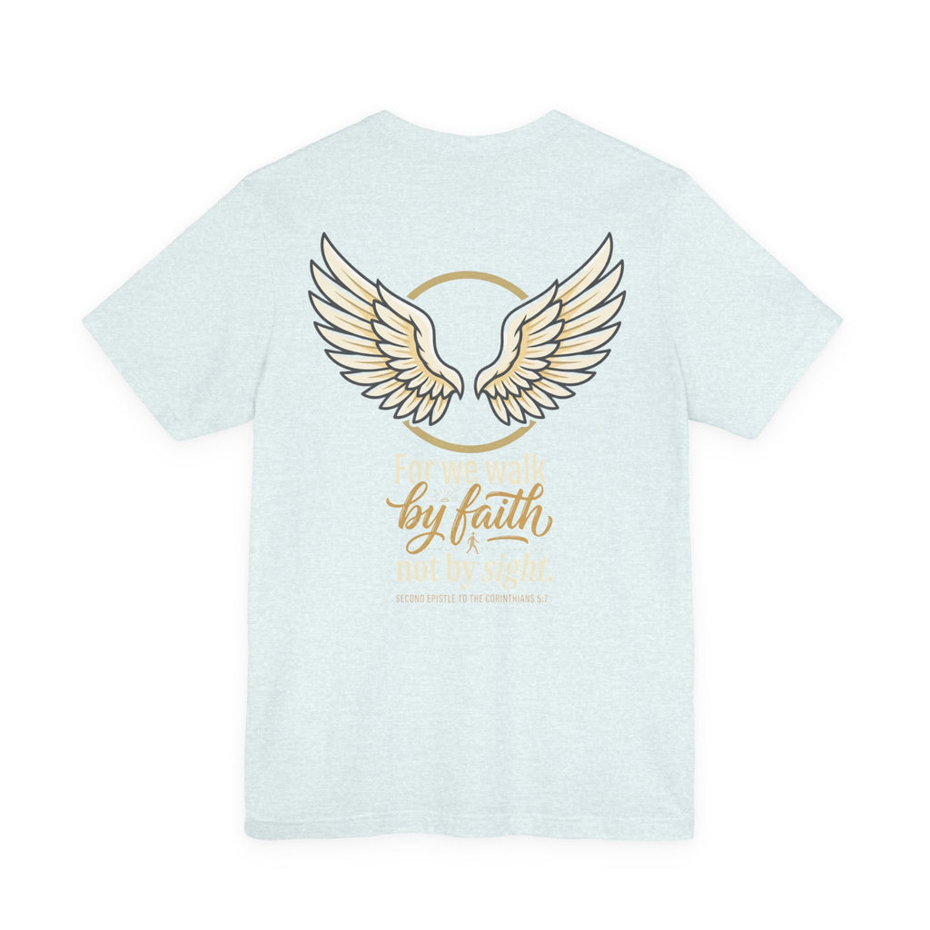 Faith Over Fear Tee — Angel Wings Christian Graphic T-Shirt