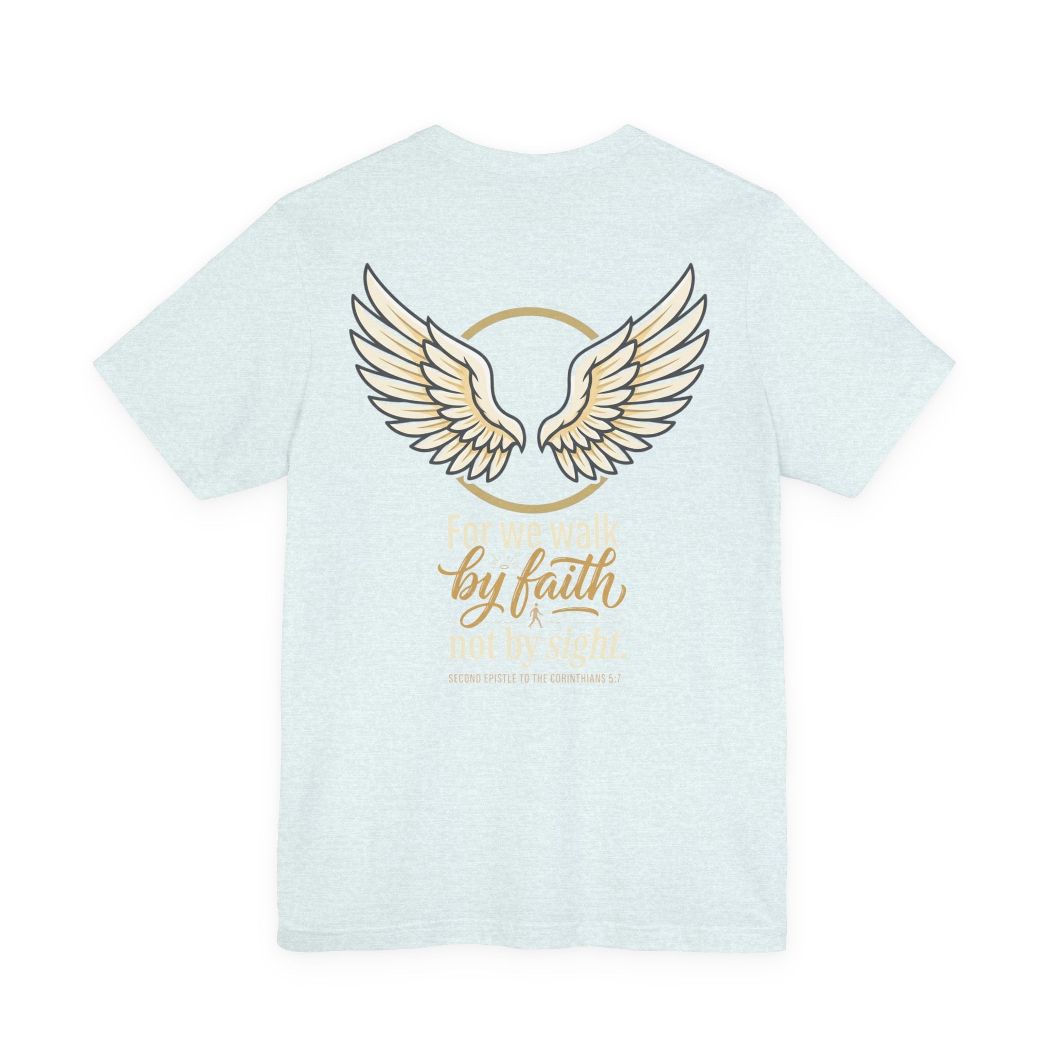 Faith Over Fear Tee — Angel Wings Christian Graphic T-Shirt