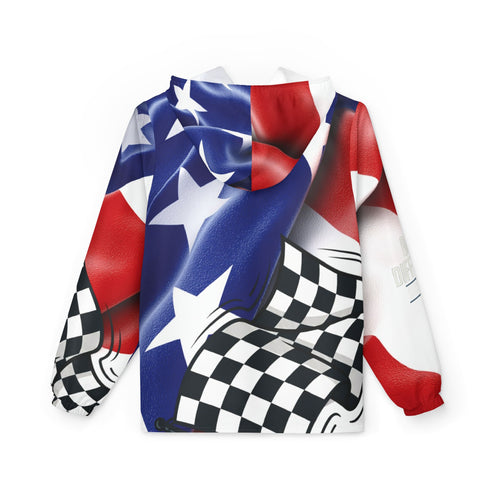American Flag Checkered Windbreaker Jacket SPVNN