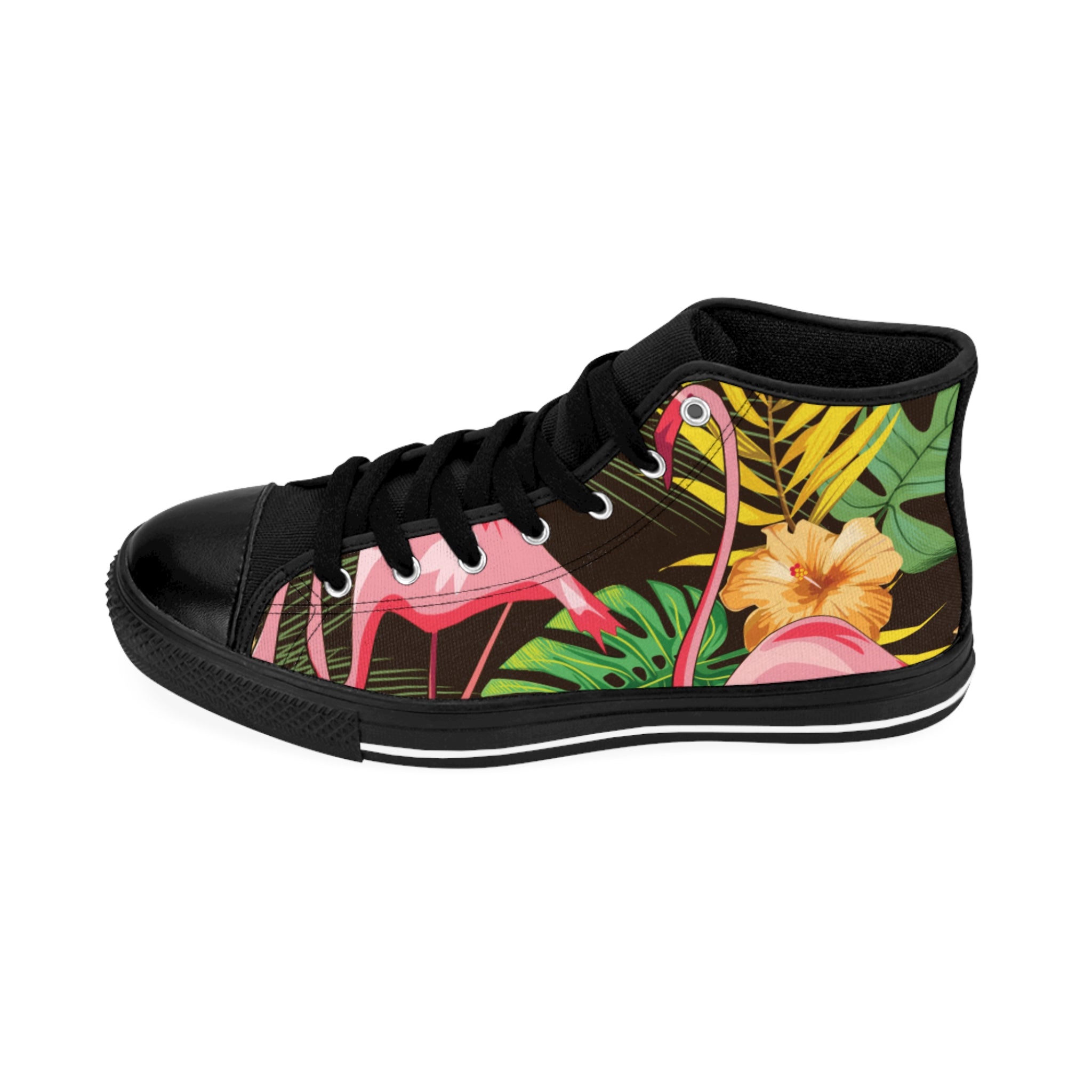 Tropical Flamingo High-Top Sneakers