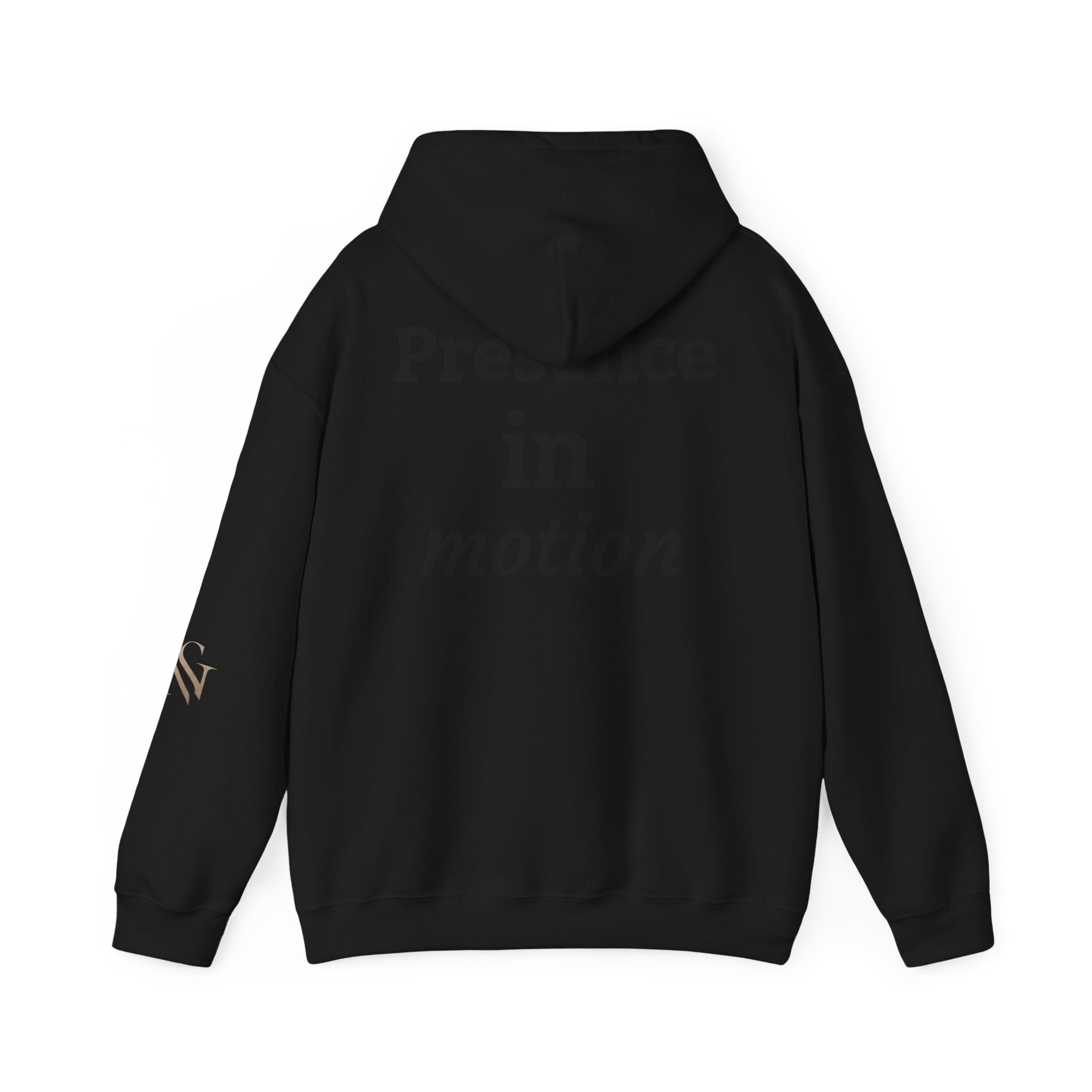 Presence in Motion Hoodie - Minimal Monogram Pullover
