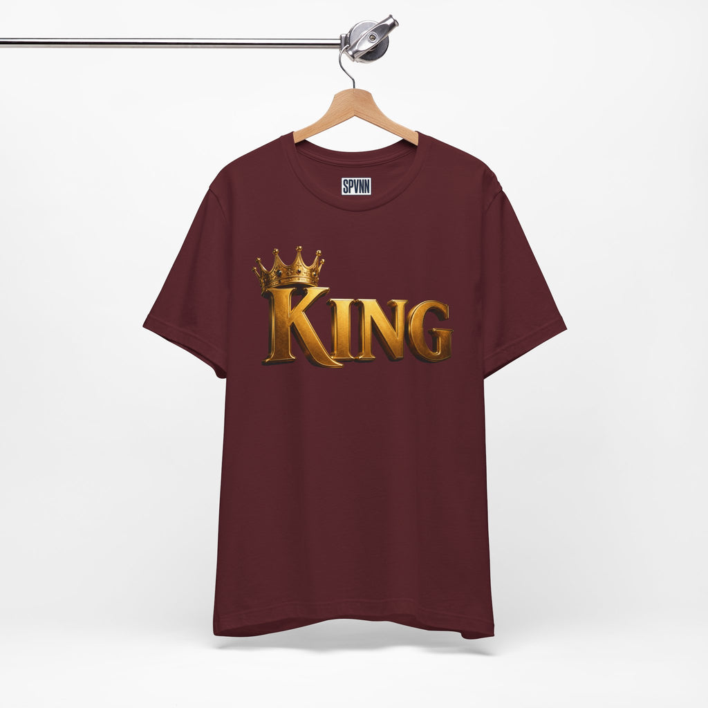 King Graphic Tee — Gold Crown Shirt for Men & Fathers