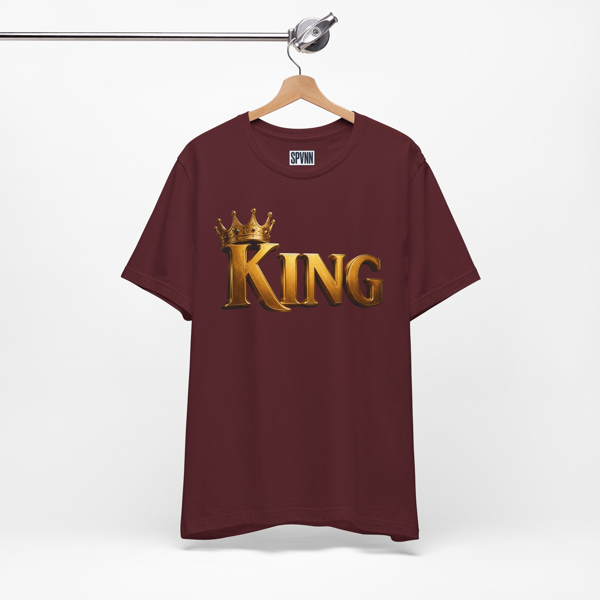 King Graphic Tee — Gold Crown Shirt for Men & Fathers