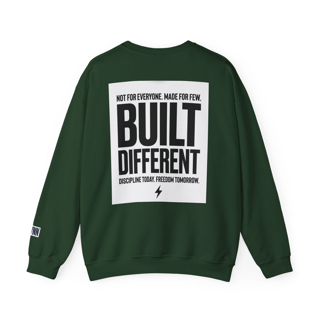 Built Different Crewneck Sweatshirt — "They Watch. I Work. I Win." Motivational Pullover