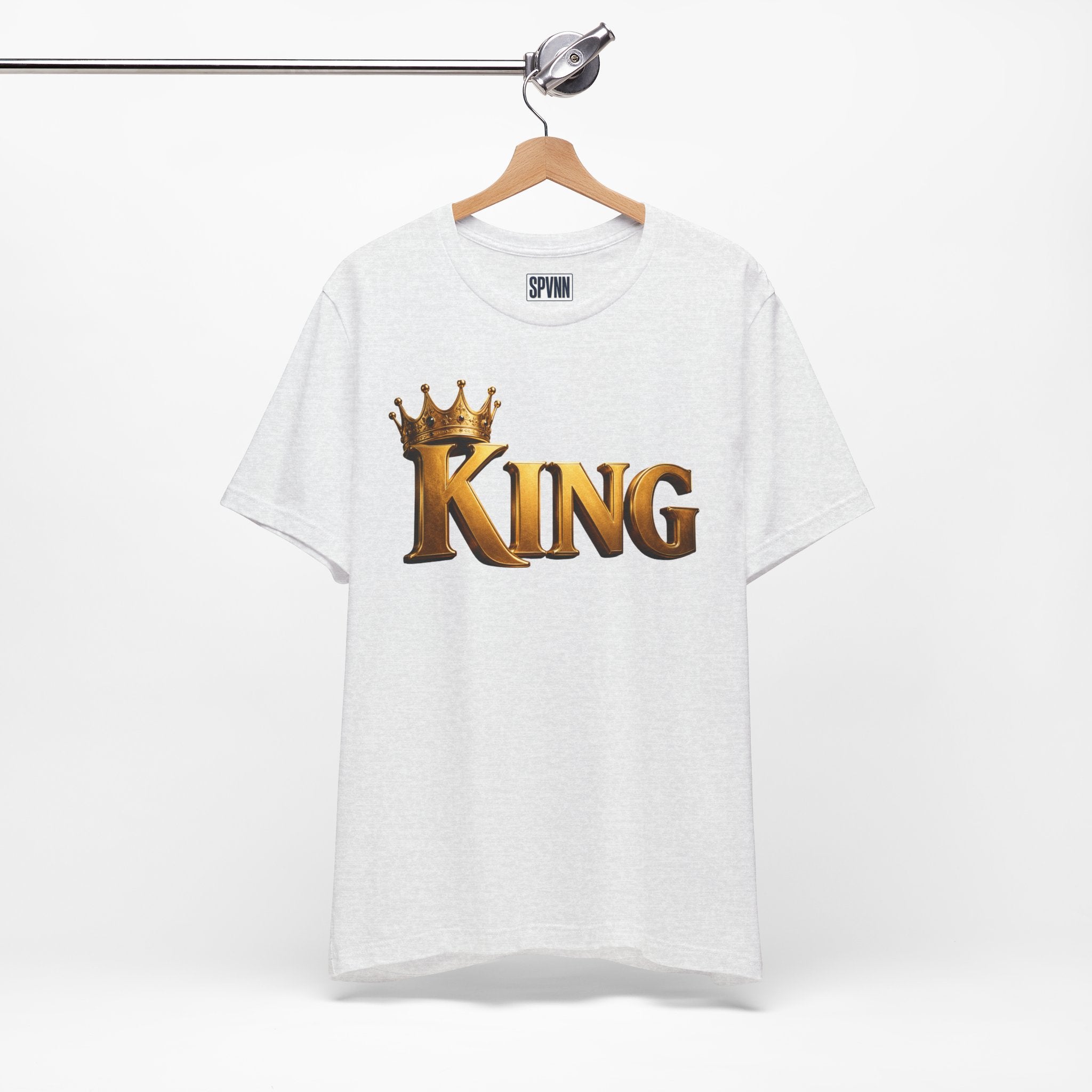 King Graphic Tee — Gold Crown Shirt for Men & Fathers