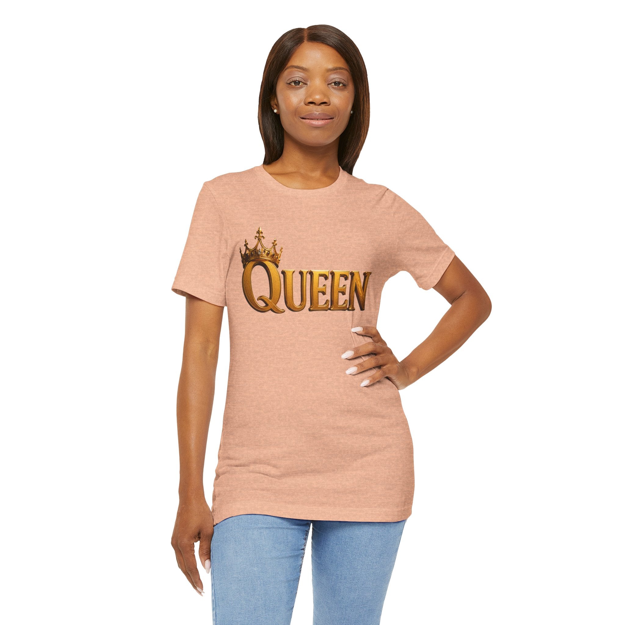 Queen Crown T-Shirt — Gold Royalty Graphic Tee