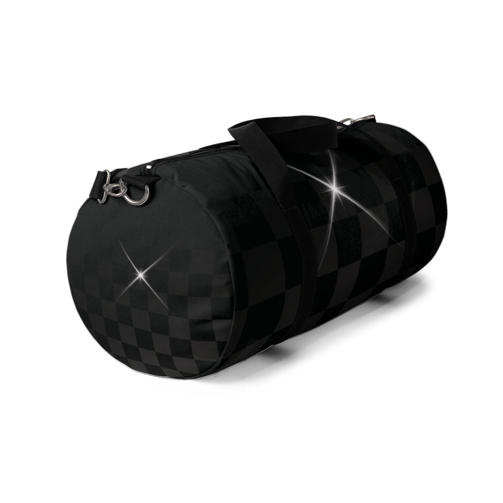 Black Checkerboard Duffel Bag