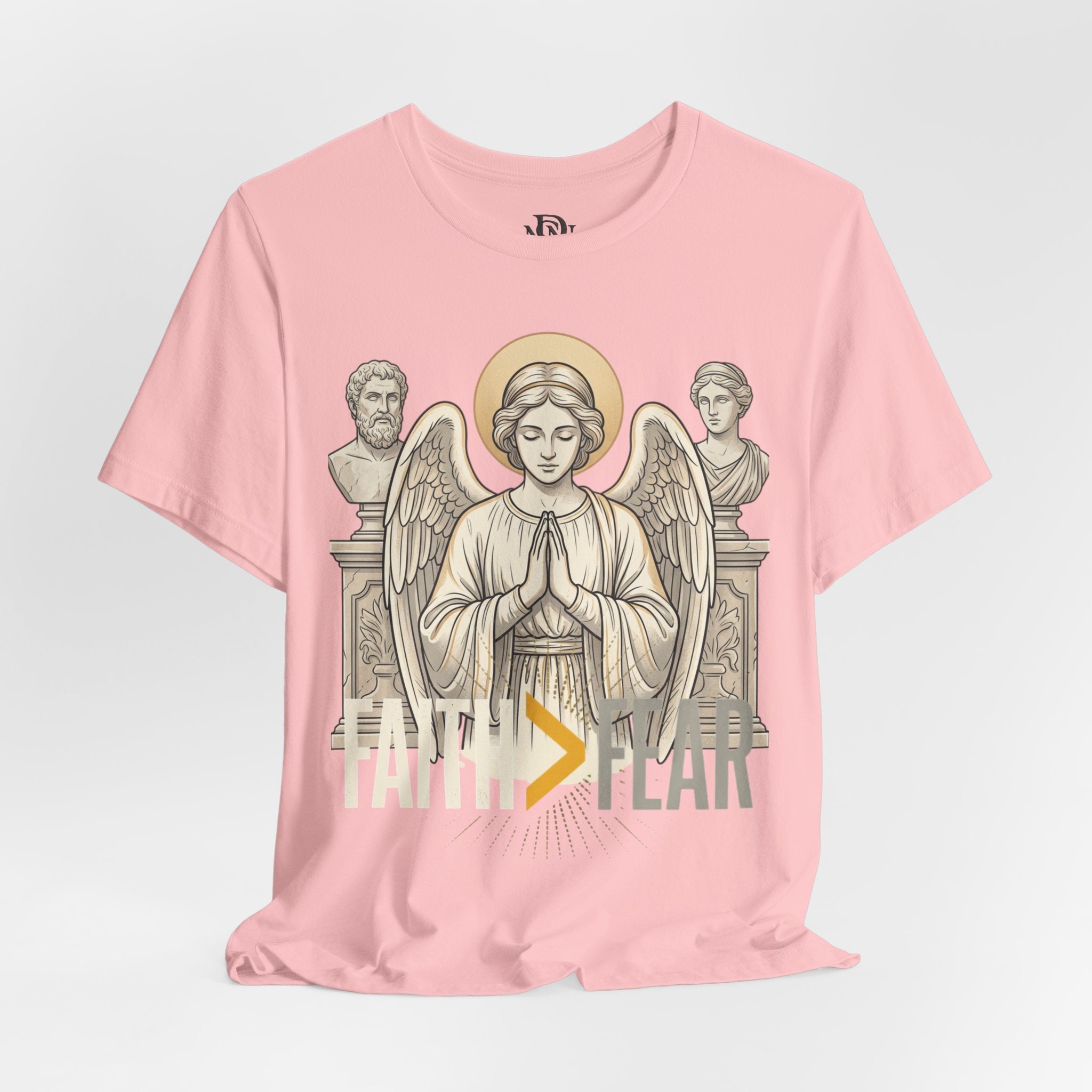 Faith Over Fear Tee — Angel Wings Christian Graphic T-Shirt