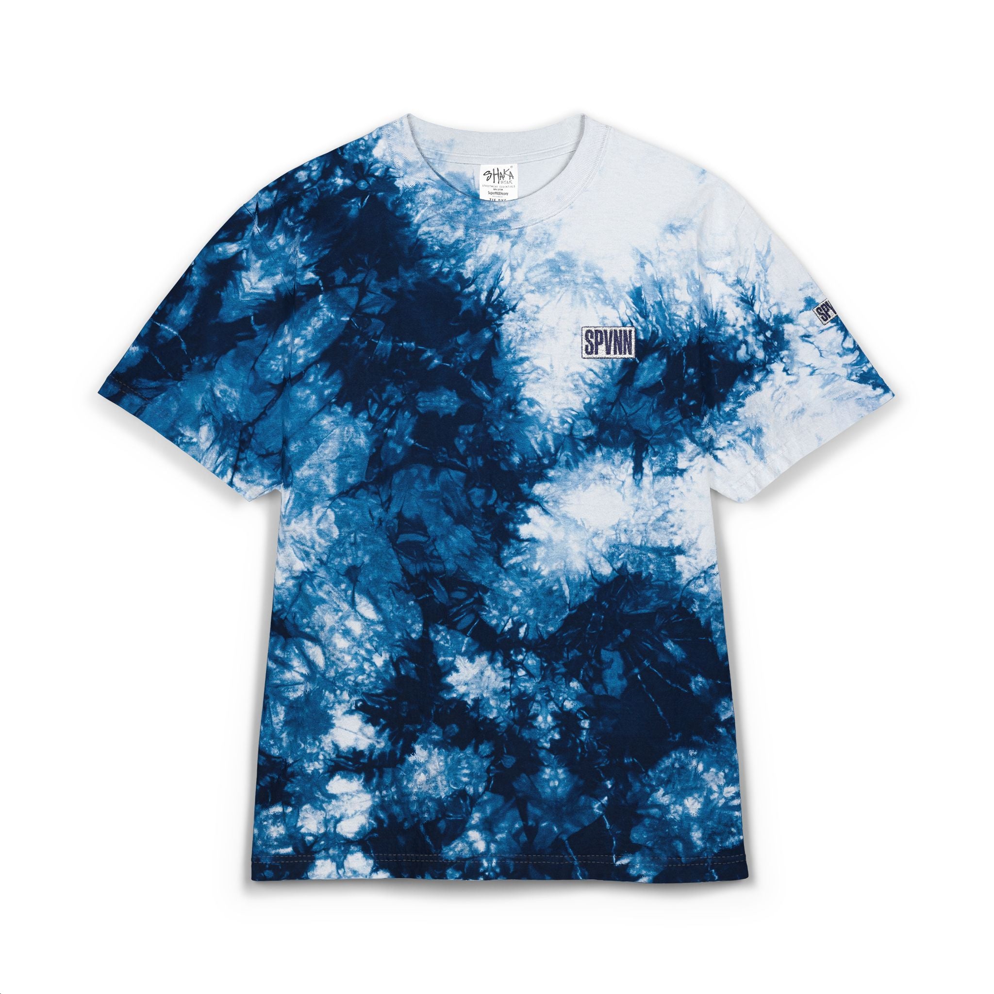 Tie-Dye Spiral Oversized T-Shirt — Rainbow Embroidered Chest Logo