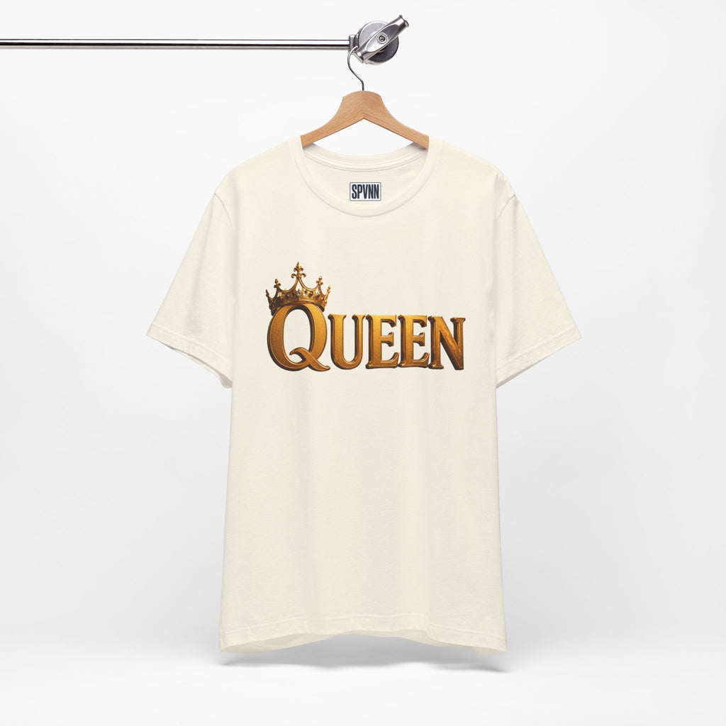 Queen Crown T-Shirt — Gold Royalty Graphic Tee