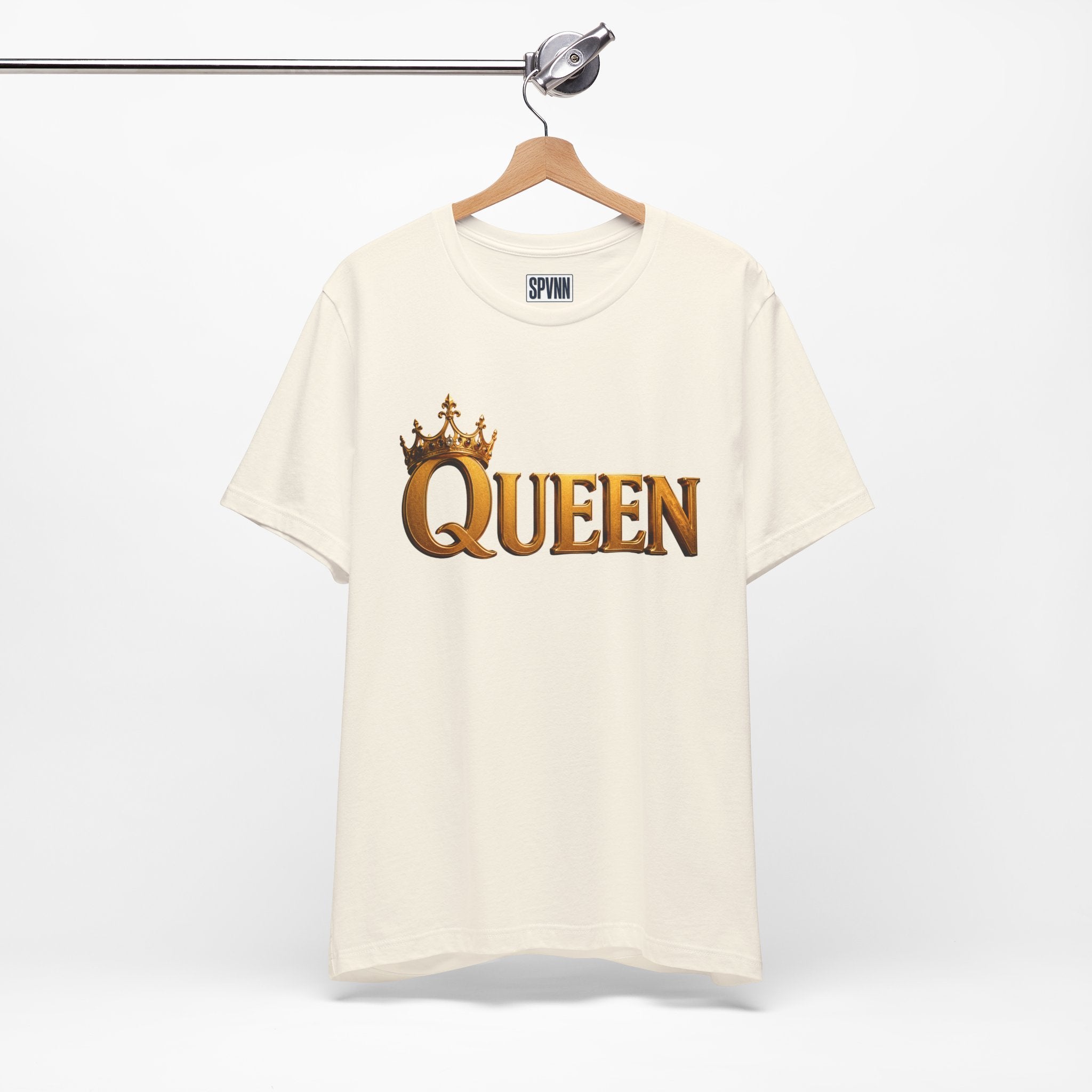 Queen Crown T-Shirt — Gold Royalty Graphic Tee