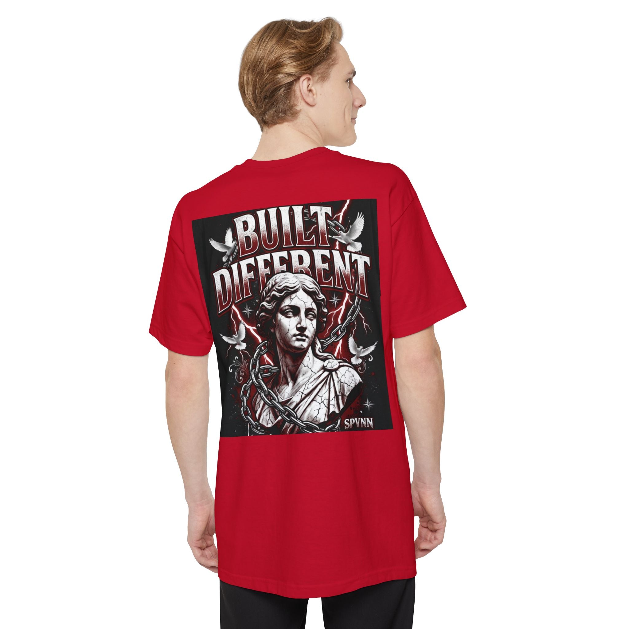 SPVNN Built Different Statue Graphic Tee — Vintage Gothic Streetwear
