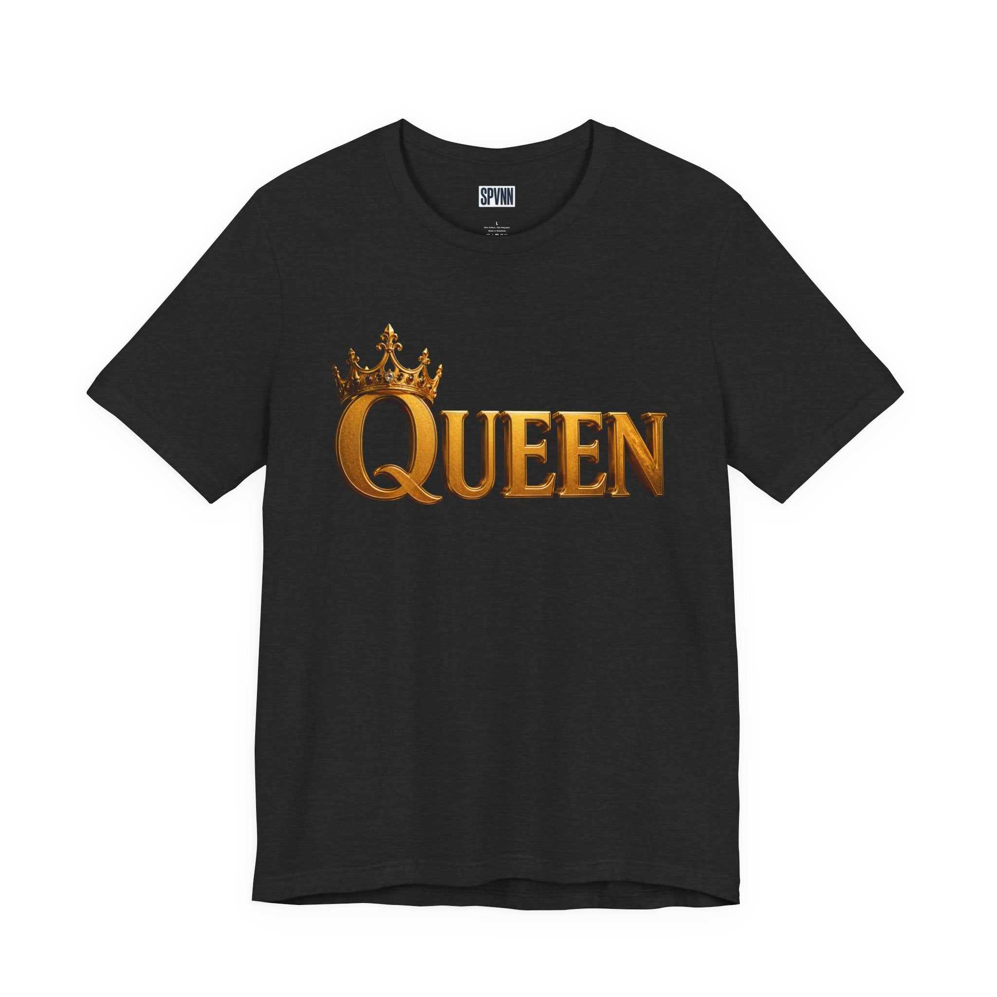 Queen Crown T-Shirt — Gold Royalty Graphic Tee