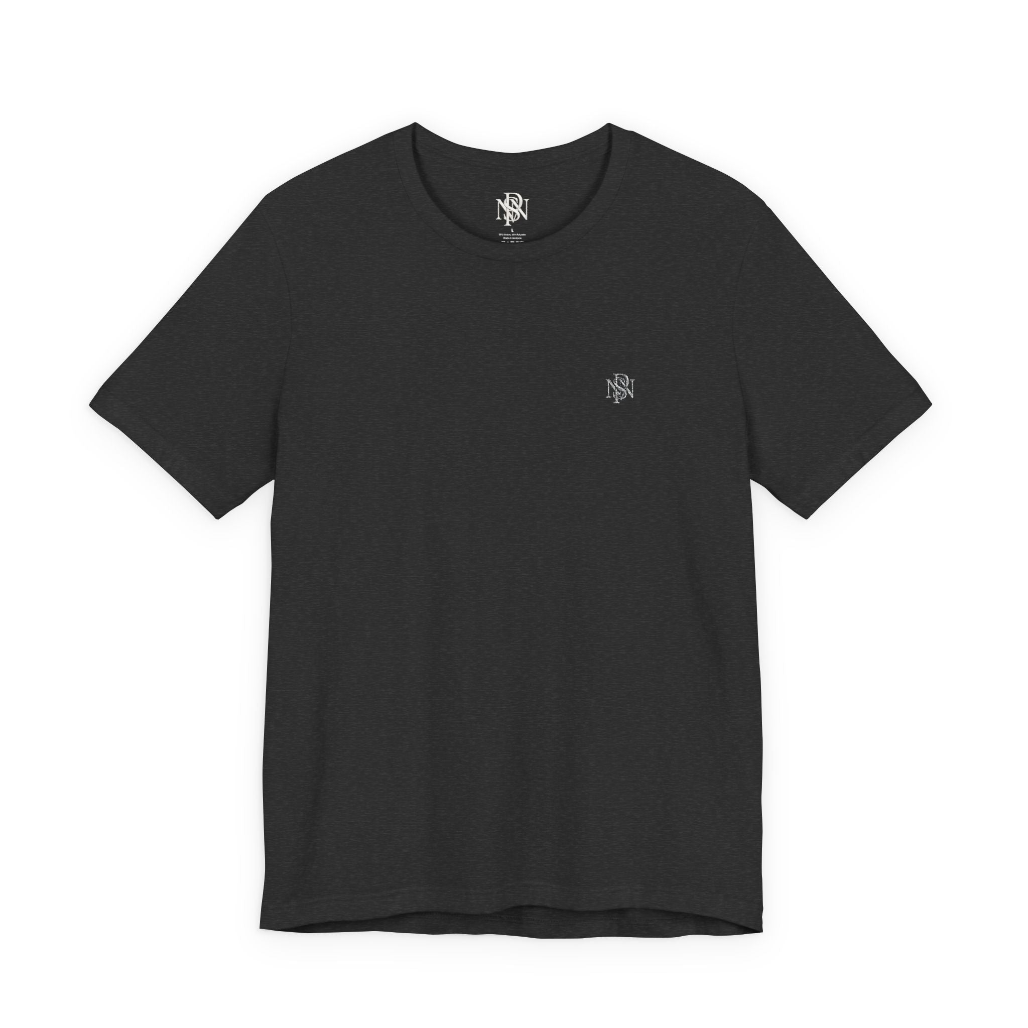 T-Shirt — Minimal Tiny Rose Chest Graphic, Casual Everyday Tee