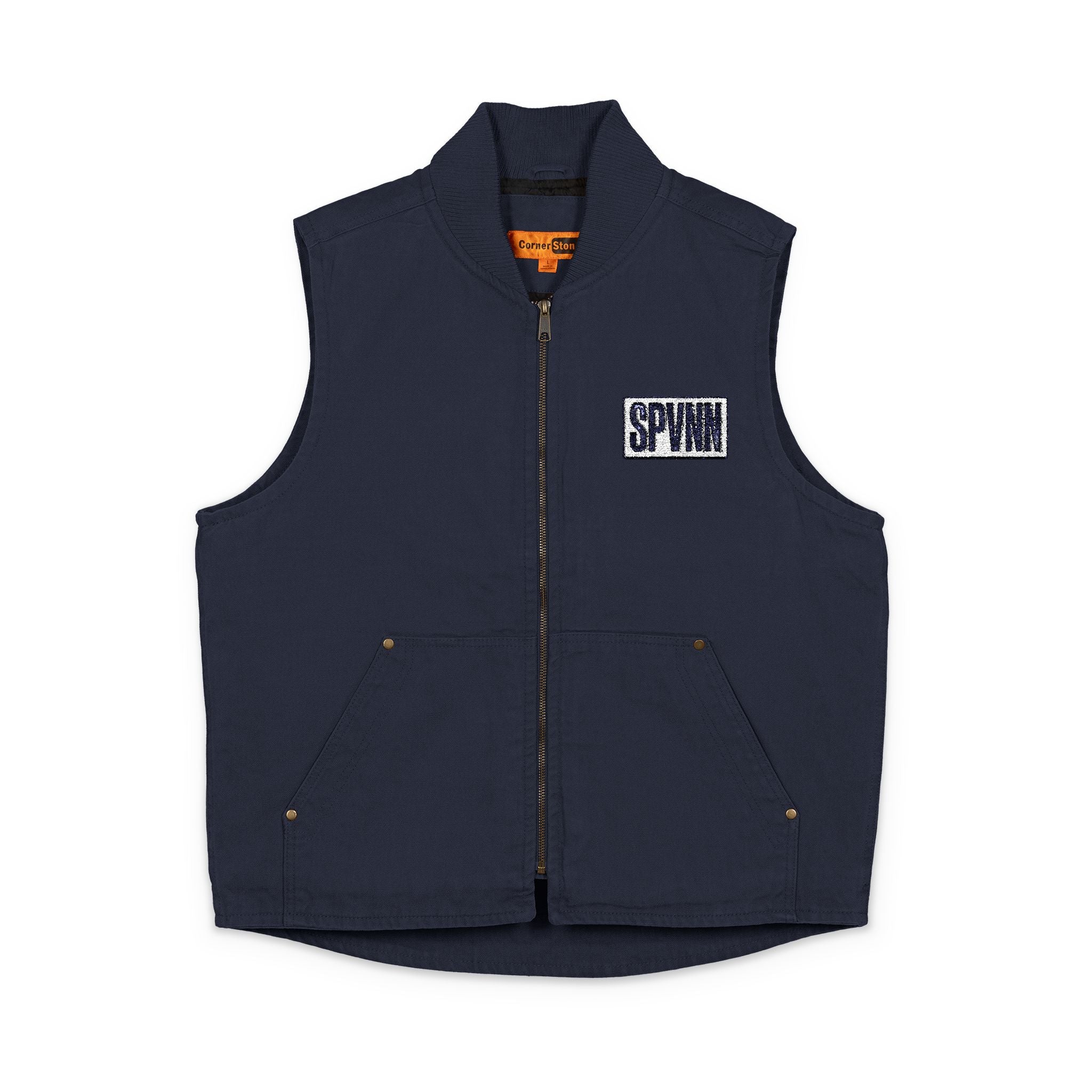 SPVNN Washed Duck Cloth Vest — Embroidered Chest Patch