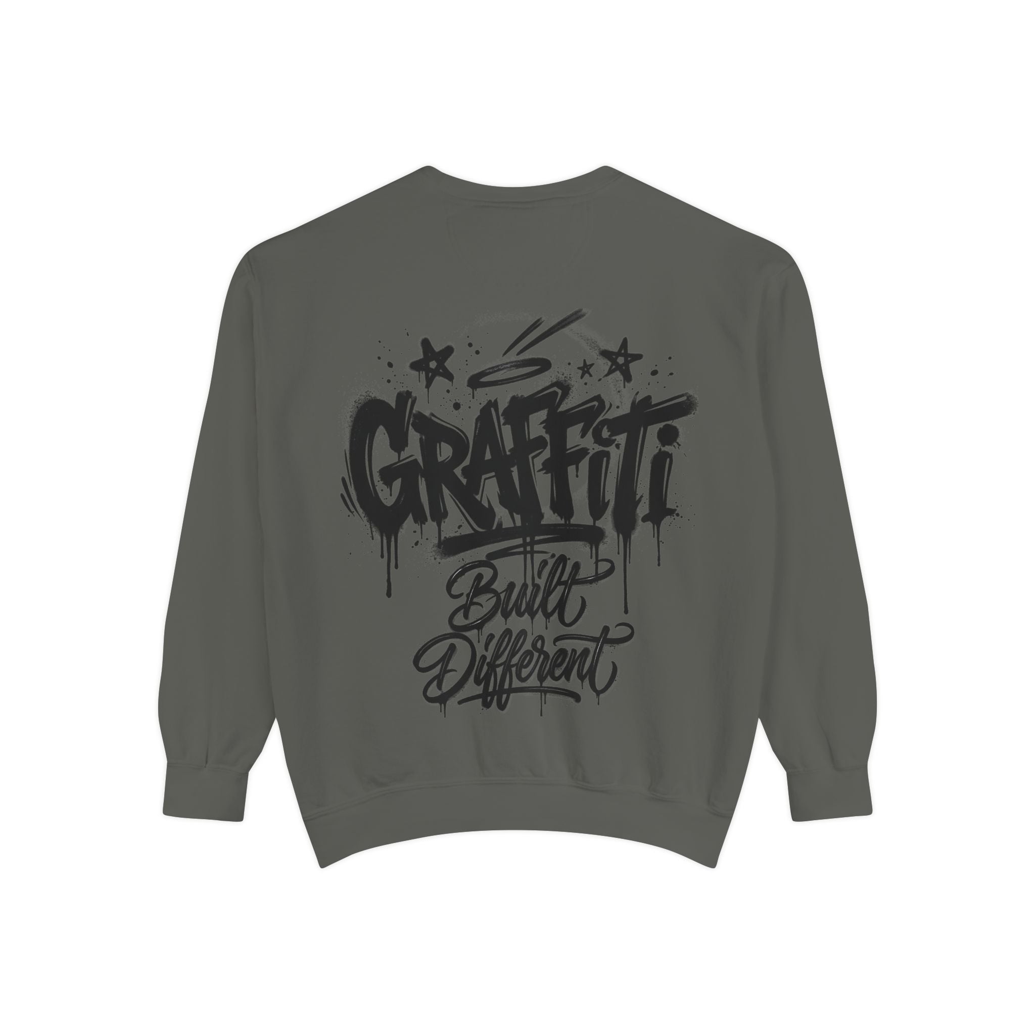 Graffiti Lion Sweatshirt — "Built Different" Streetwear Crewneck
