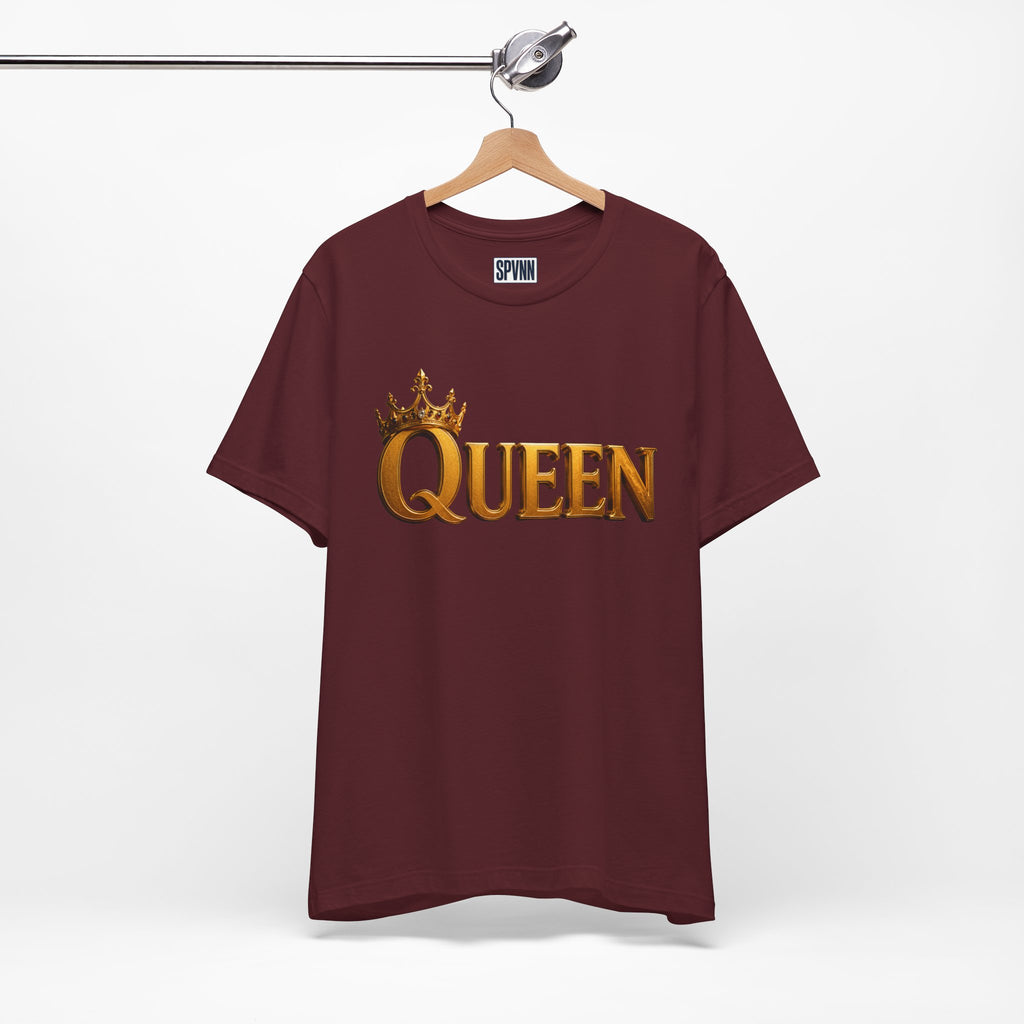 Queen Crown T-Shirt — Gold Royalty Graphic Tee