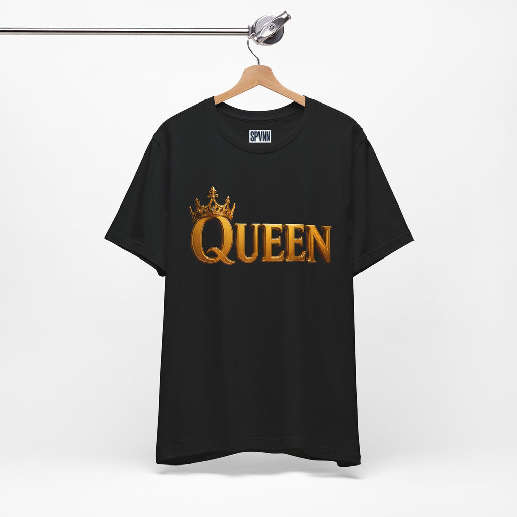 Queen Crown T-Shirt — Gold Royalty Graphic Tee