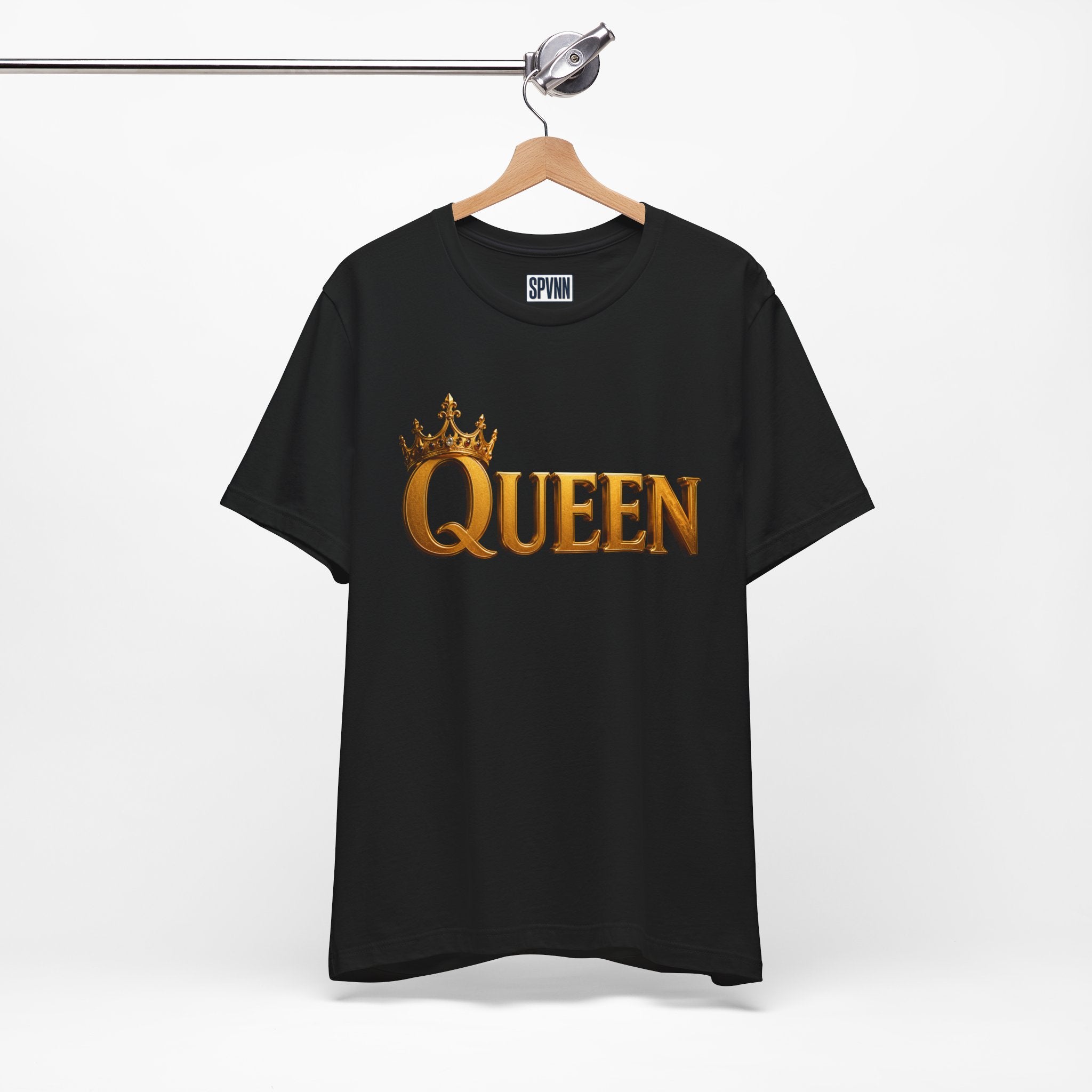 Queen Crown T-Shirt — Gold Royalty Graphic Tee