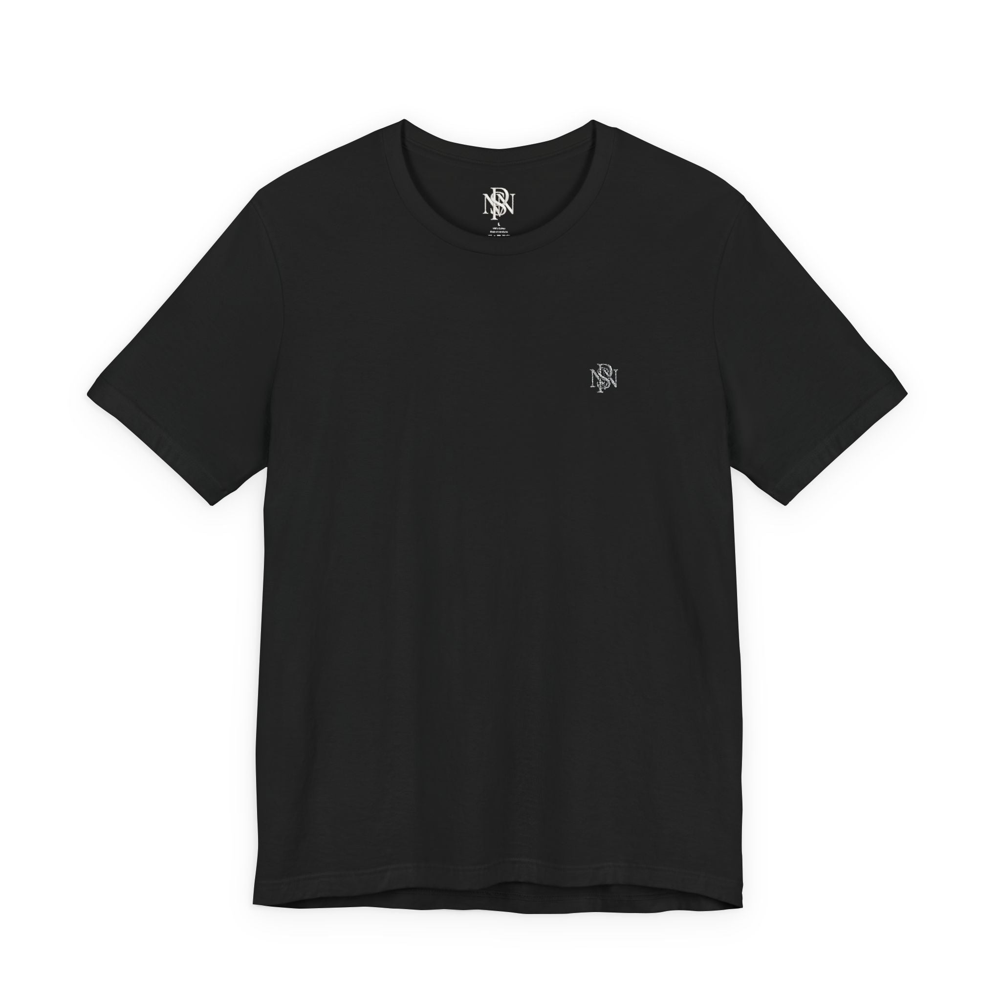 T-Shirt — Minimal Tiny Rose Chest Graphic, Casual Everyday Tee
