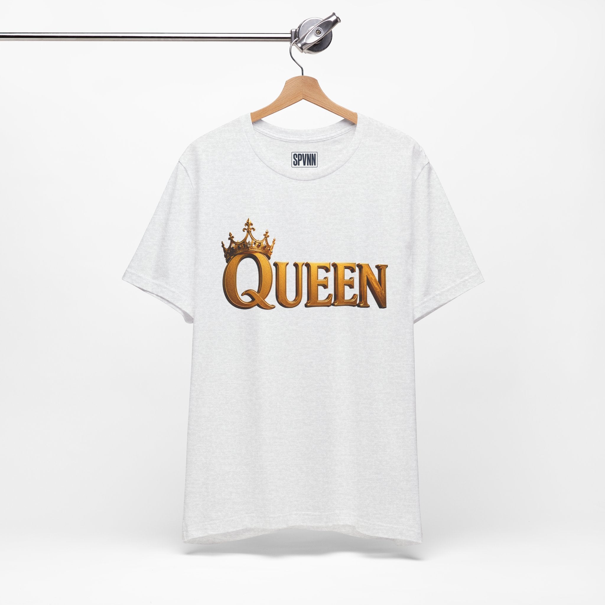 Queen Crown T-Shirt — Gold Royalty Graphic Tee
