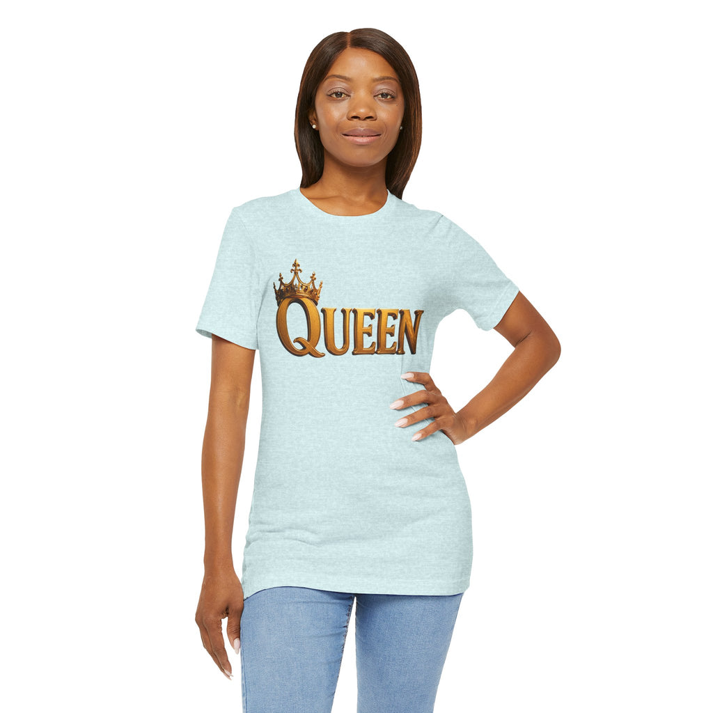 Queen Crown T-Shirt — Gold Royalty Graphic Tee