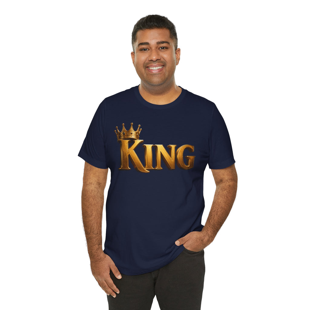 King Graphic Tee — Gold Crown Shirt for Men & Fathers