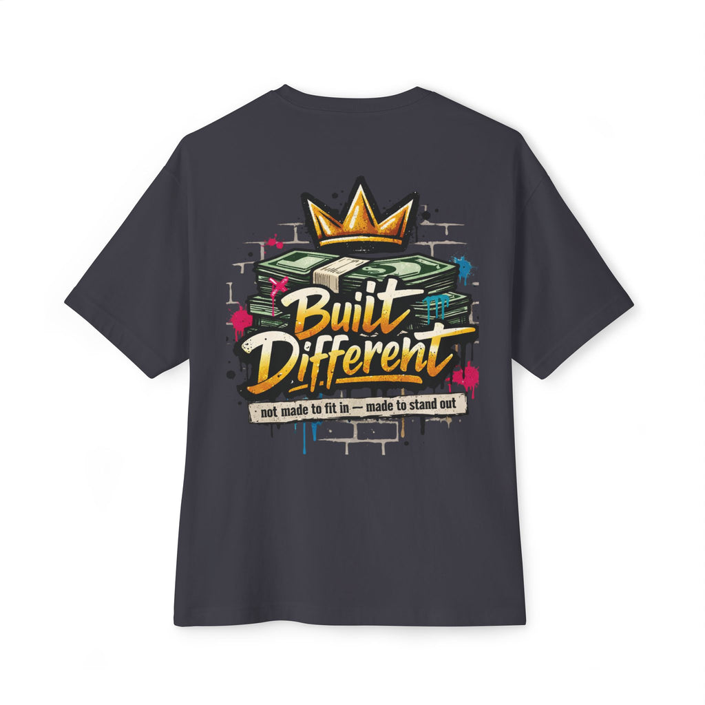 SPVNN Built Different Oversized Tee — Crown & Money Graphic