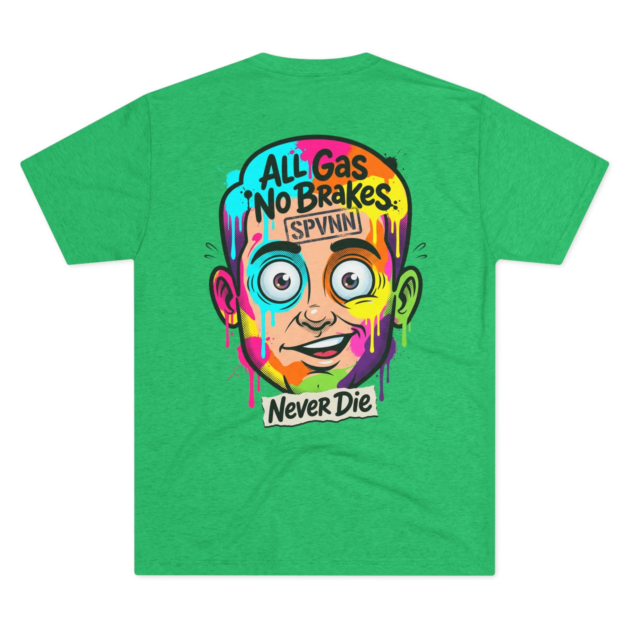 All Gas No Brakes Colorful Drip Graphic Tee