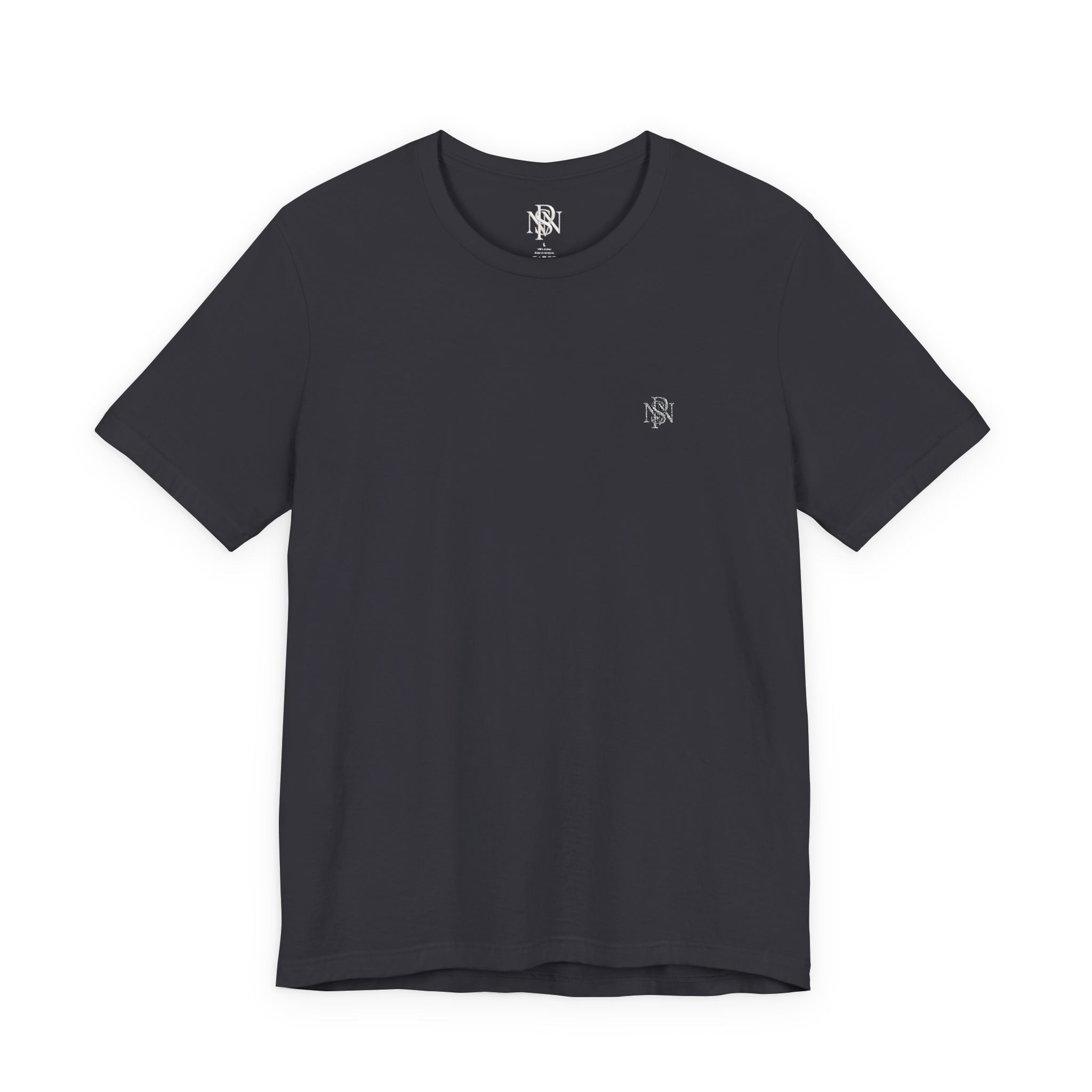 T-Shirt — Minimal Tiny Rose Chest Graphic, Casual Everyday Tee