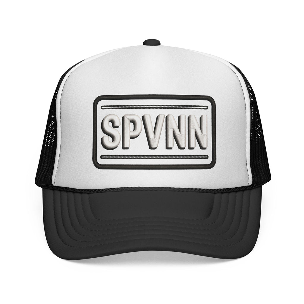 Embroidered 'SN' Monogram Trucker Cap — Classic Mesh Baseball Hat