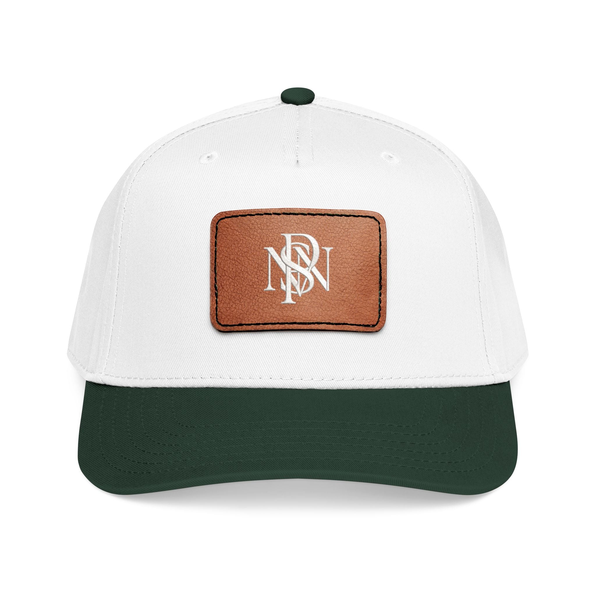 Leather Patch Baseball Cap — Monogram Rectangle Patch