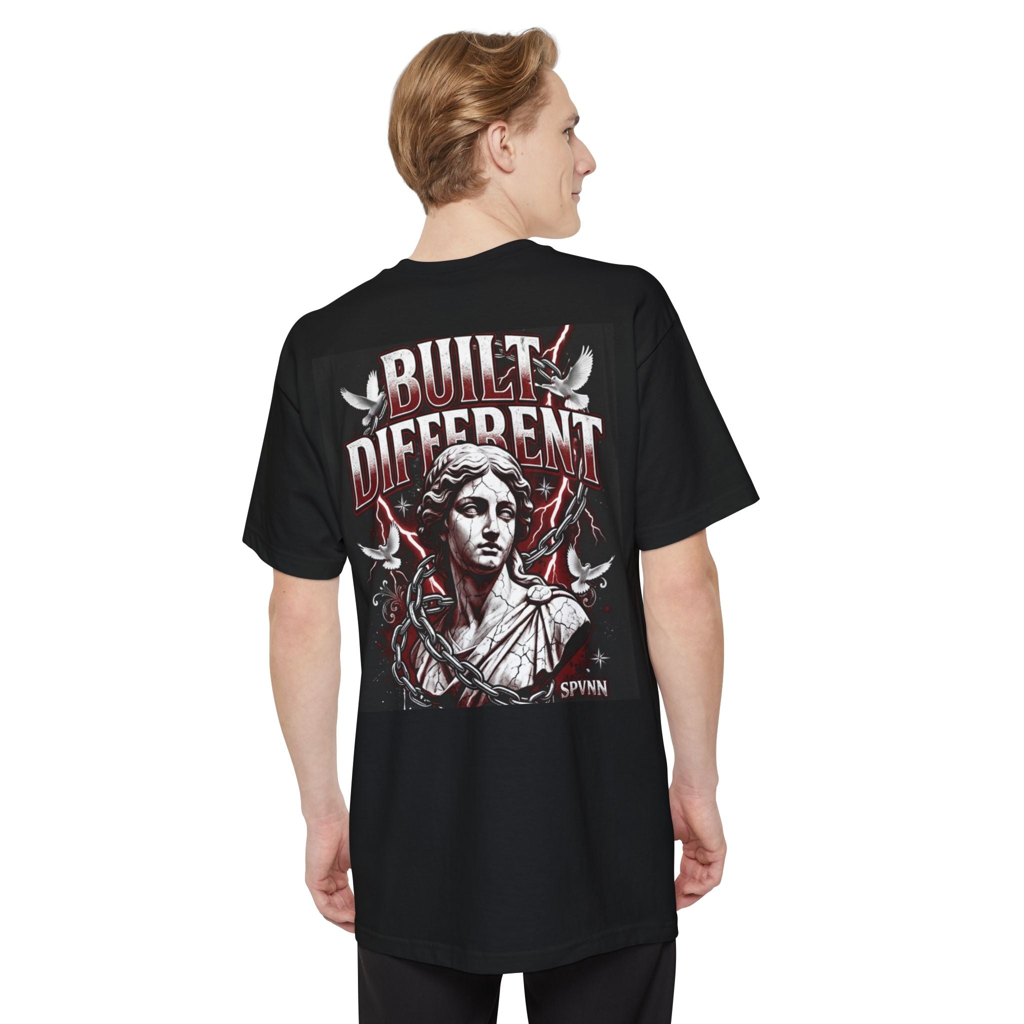 SPVNN Built Different Statue Graphic Tee — Vintage Gothic Streetwear